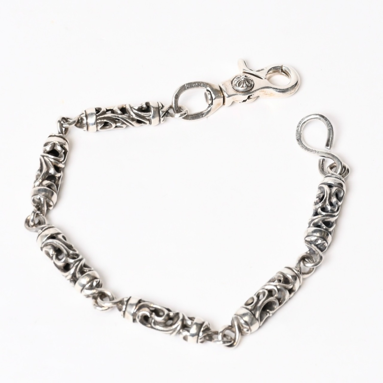 CHROME HEARTS クロムハーツ ケルティック ローラーウォレットチェーン 6リンク1クリップ 約166g 美品 中古 4b014080｜Warashibe_Casanova