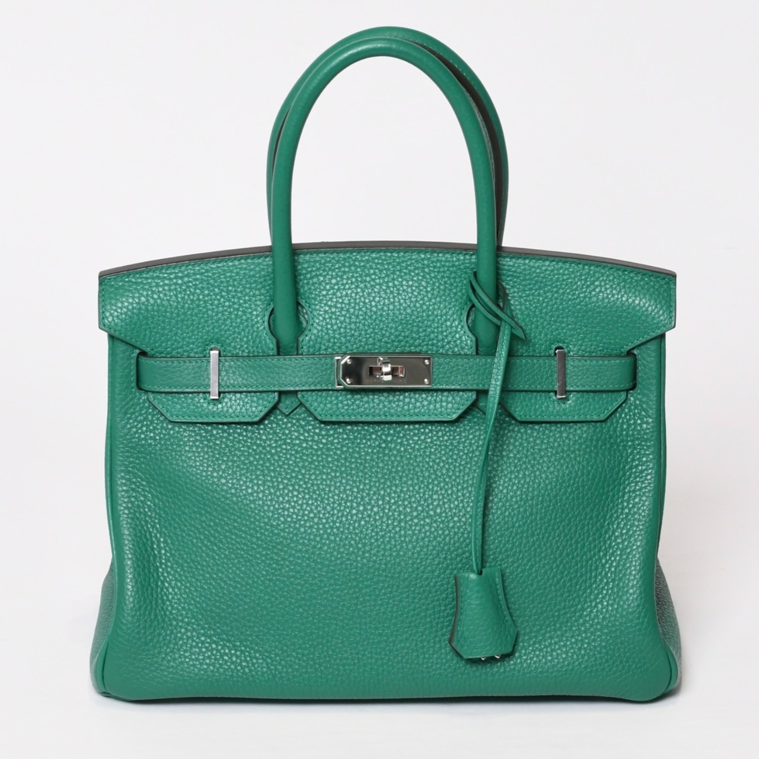 新品同様 HERMES エルメス バーキン30 ハンドバッグ トリヨンクレマンス ヴェルティゴ×ヴェールフォンセ シルバー金具 A刻印 中古 4b014068