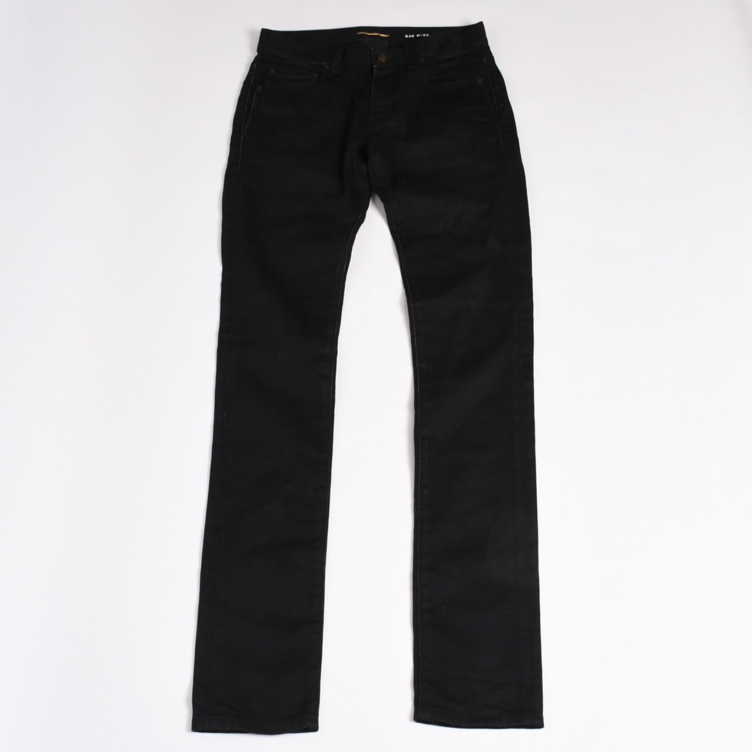 SAINT LAURENT PARIS サンローランパリ ブラックカラー デニムパンツ 614447 00917 美品 中古 4b014030