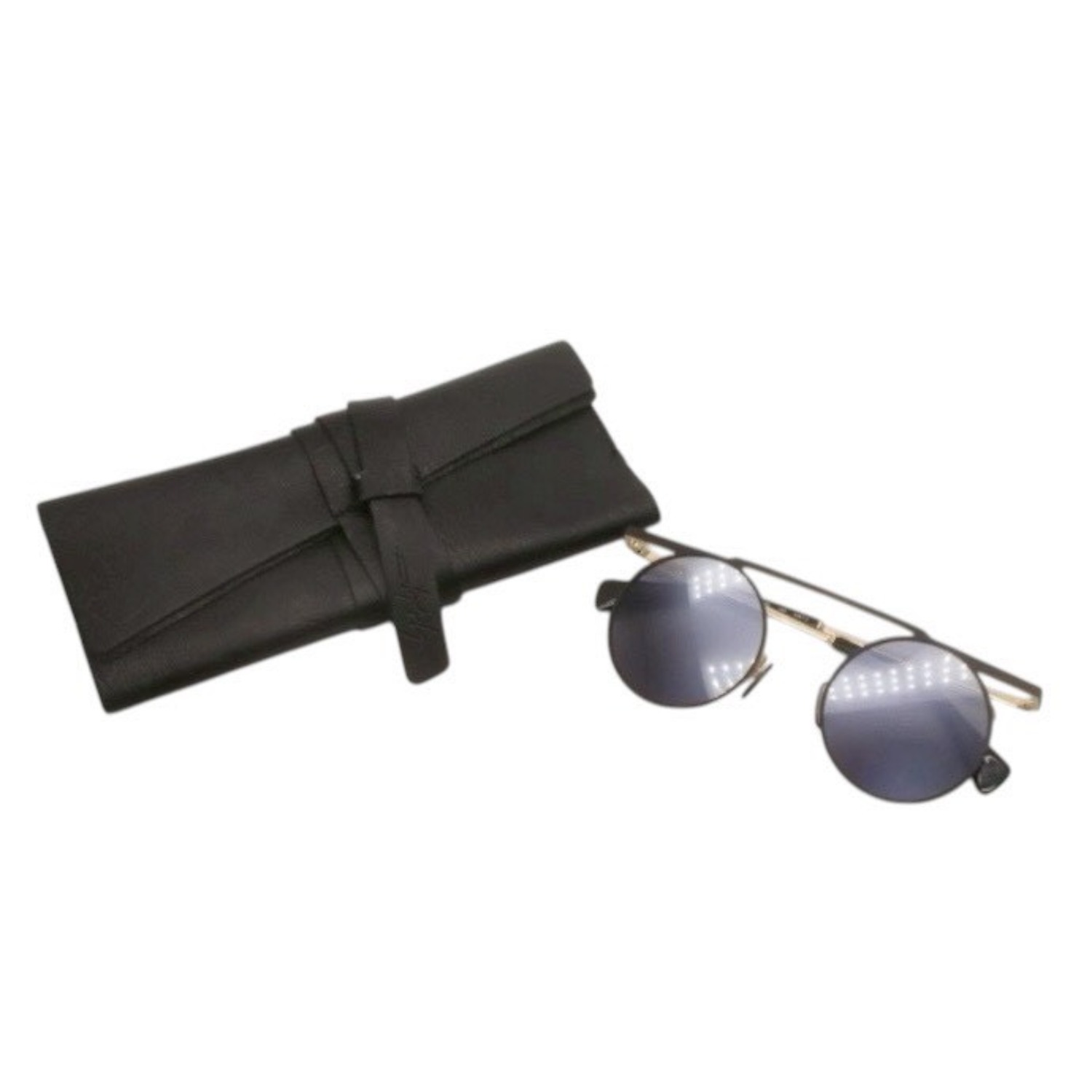 極美品 Yohji Yamamoto ヨウジヤマモト YY7023 Sunglasses サングラス Black Gold ブラック ゴールド 49□22 145 中古 4a000336｜Warashibe_Casanova 44,000円