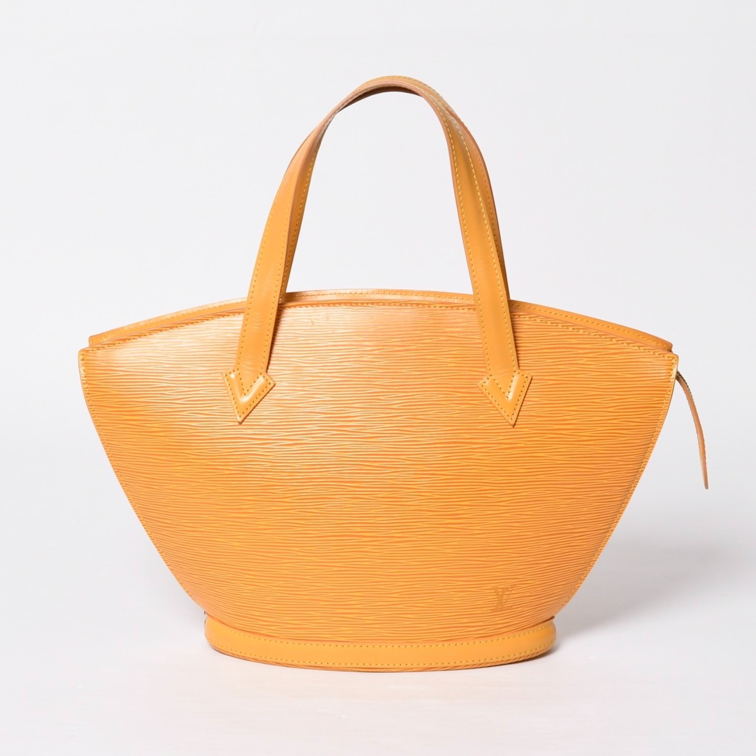 極美品 LOUIS VUITTON ルイヴィトン サンジャックPM ハンドバッグ M52279 エピ レザー イエロー ゴールド金具 中古 4a000154