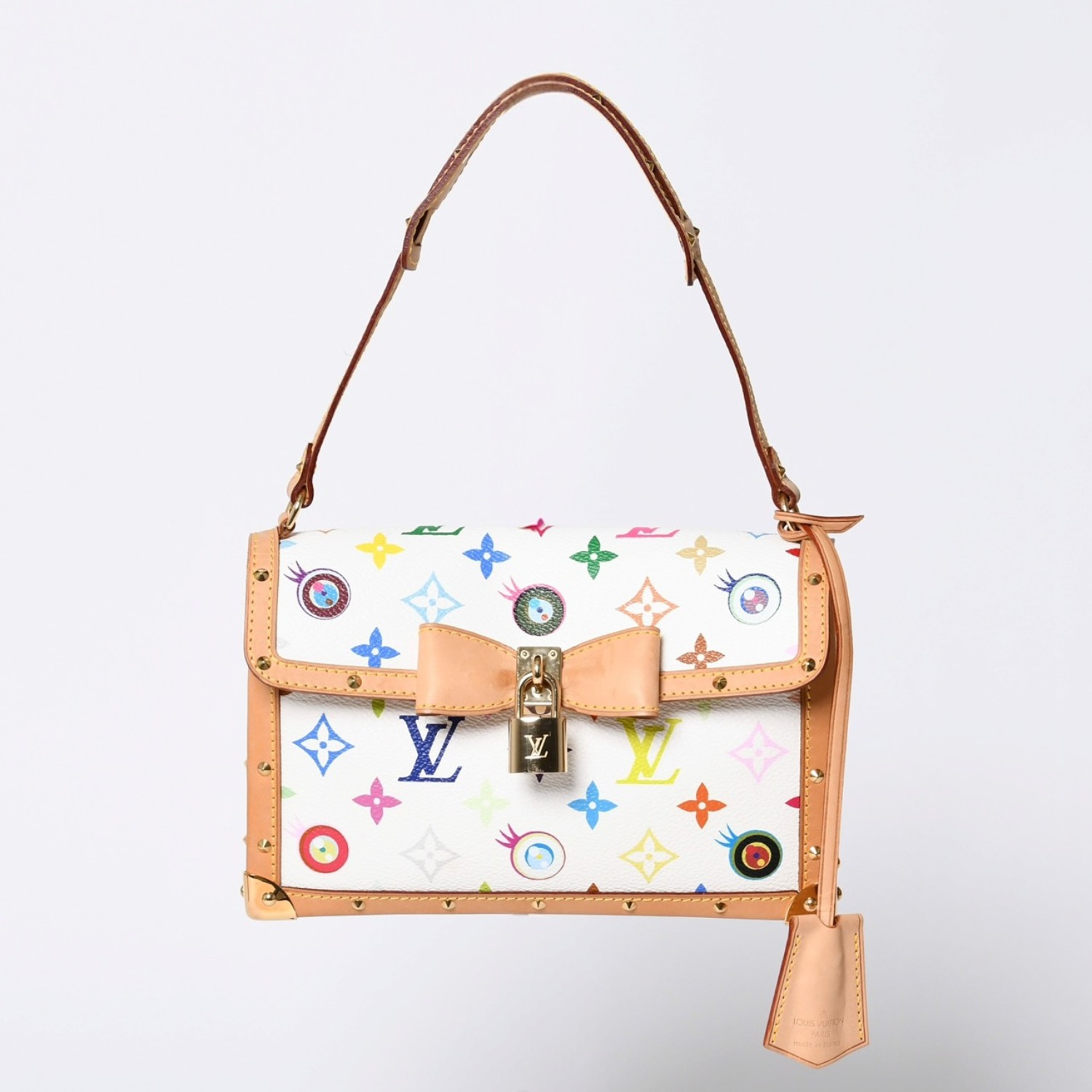 極美品 LOUIS VUITTON ルイヴィトン ハンドバッグ アイラブモノグラムPM ポシェットアイミスユー 村上隆 M92055 中古 4a000429｜Warashibe_Casanova 321,750円
