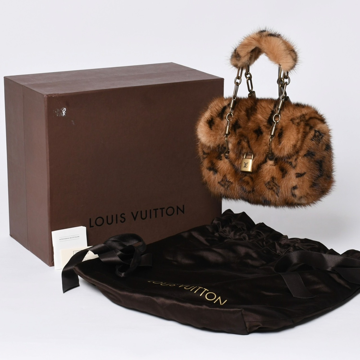 新品同様 LOUISVUITTON ルイヴィトン エクストラ オーディネル ミニパピヨン ハンドバッグ M92703 ミンク アリゲーター 中古 4a000363