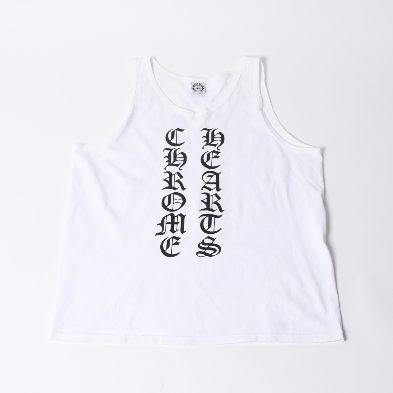 CHROME HEARTS クロムハーツ オールドモデル タンクトップ サイズM オールドイングリッシュロゴ ホワイト ブラック 美品 中古 4a000559