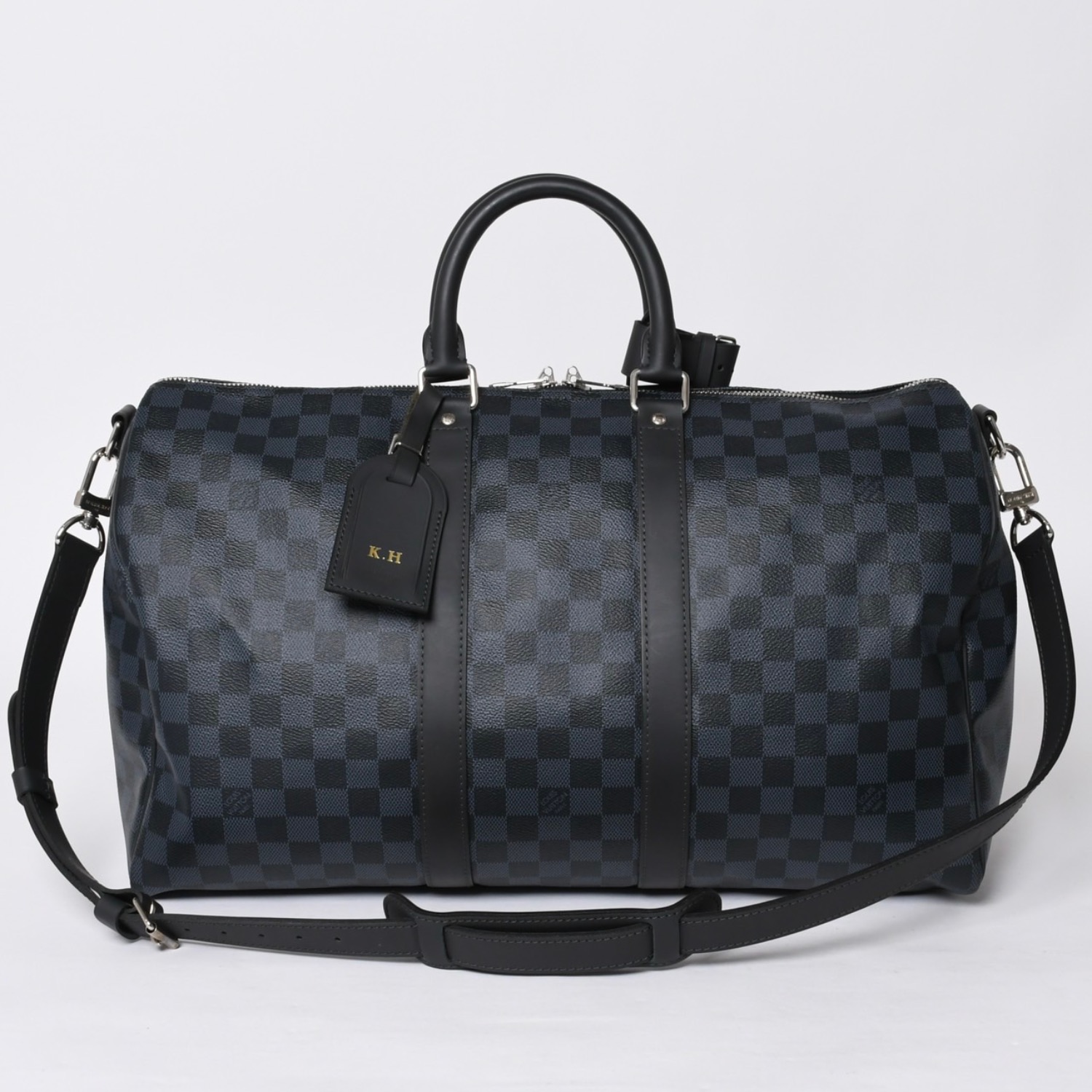 新品同様 LOUIS VUITTON ルイヴィトン キーポル バンドリエール 45 ボストンバッグ 2WAY ダミエコバルト N41349 中古 4a000668