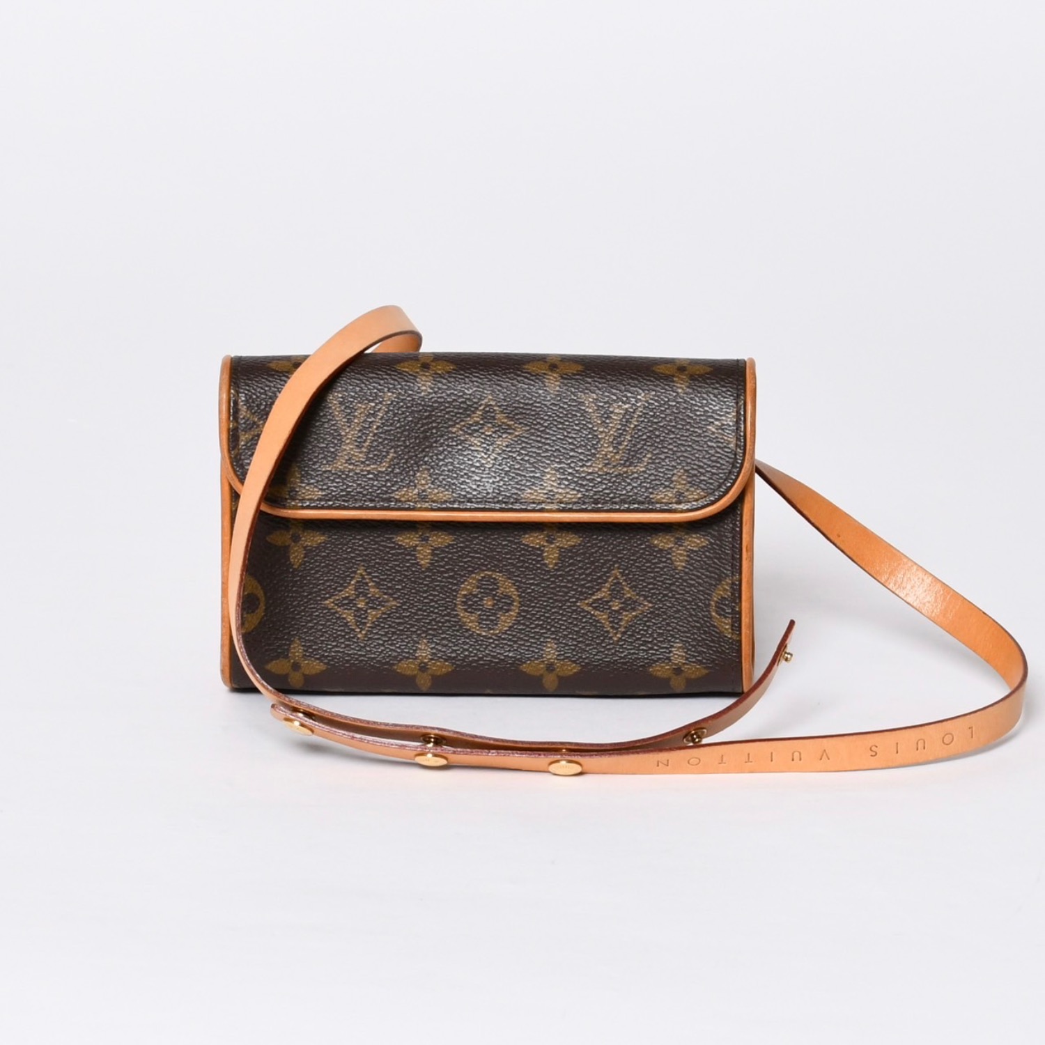 LOUIS VUITTON ルイヴィトン ウエスト ショルダーバッグ M51855 モノグラム ポシェットフロランティーヌ ブラウン 美品 中古 4a000511|Warashibe_Casanova