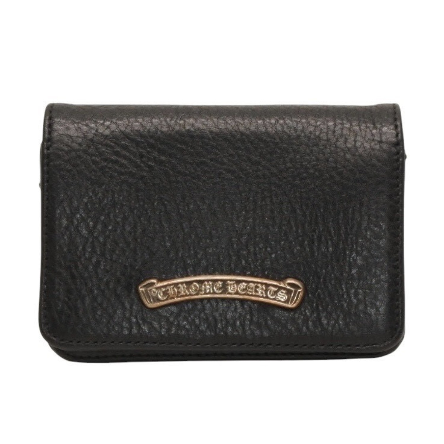 新品未使用 CHROME HEARTS クロムハーツ カードケース レザー レザーウォレット 財布 シルバー925 中古 4a000949