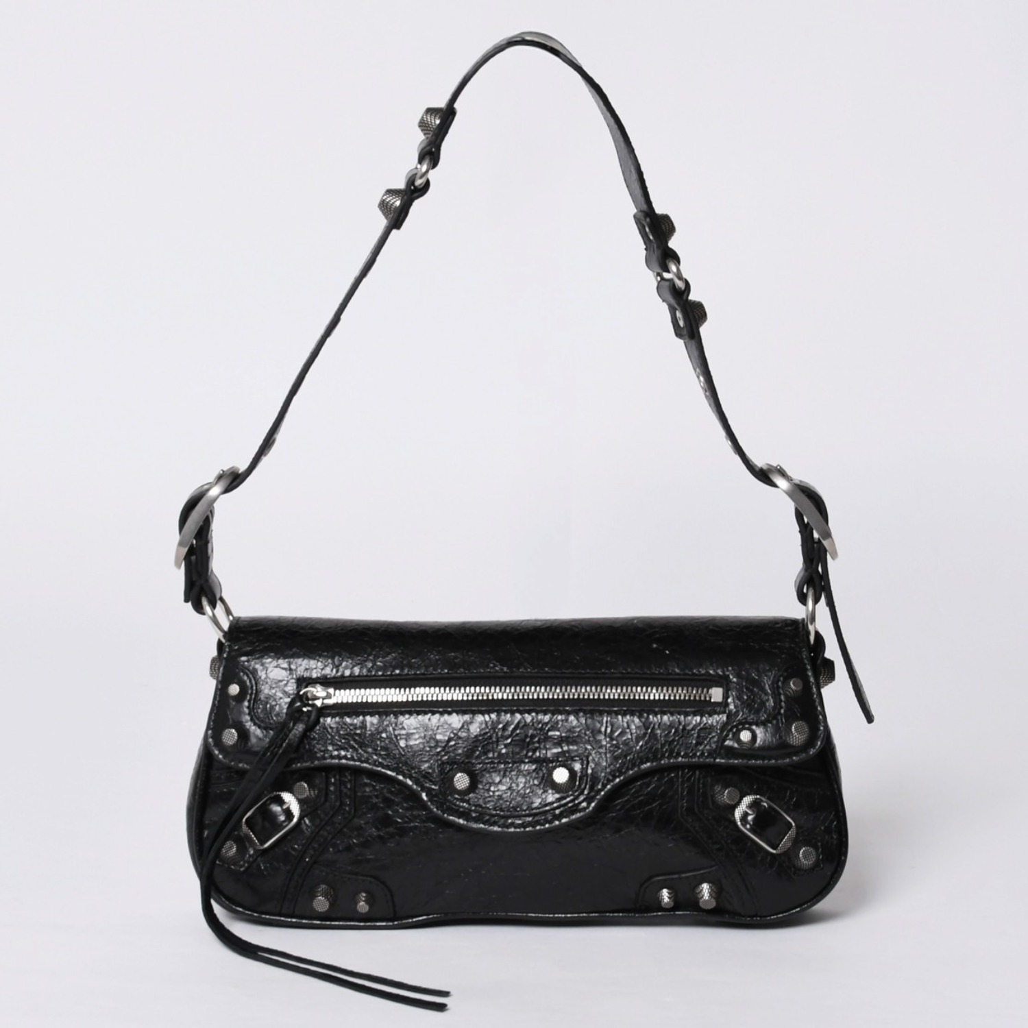 BALENCIAGA バレンシアガ Le Cagole ル・カゴール 771640・1000・N・640167 スリングバッグ ブラック レザー 美品 中古 4a000370