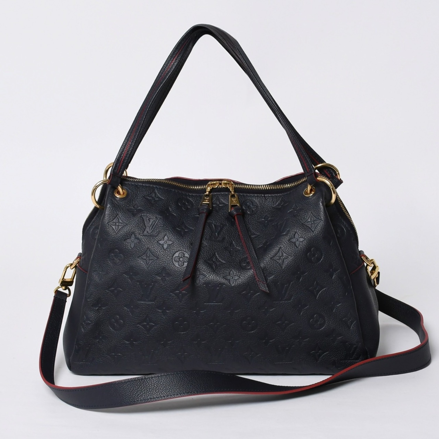 LOUIS VUITTON ルイヴィトン モノグラム ネイビー M43721 ポンテュPM マリーヌルージュ トートバッグ アンプラント 美品 中古 4a000474