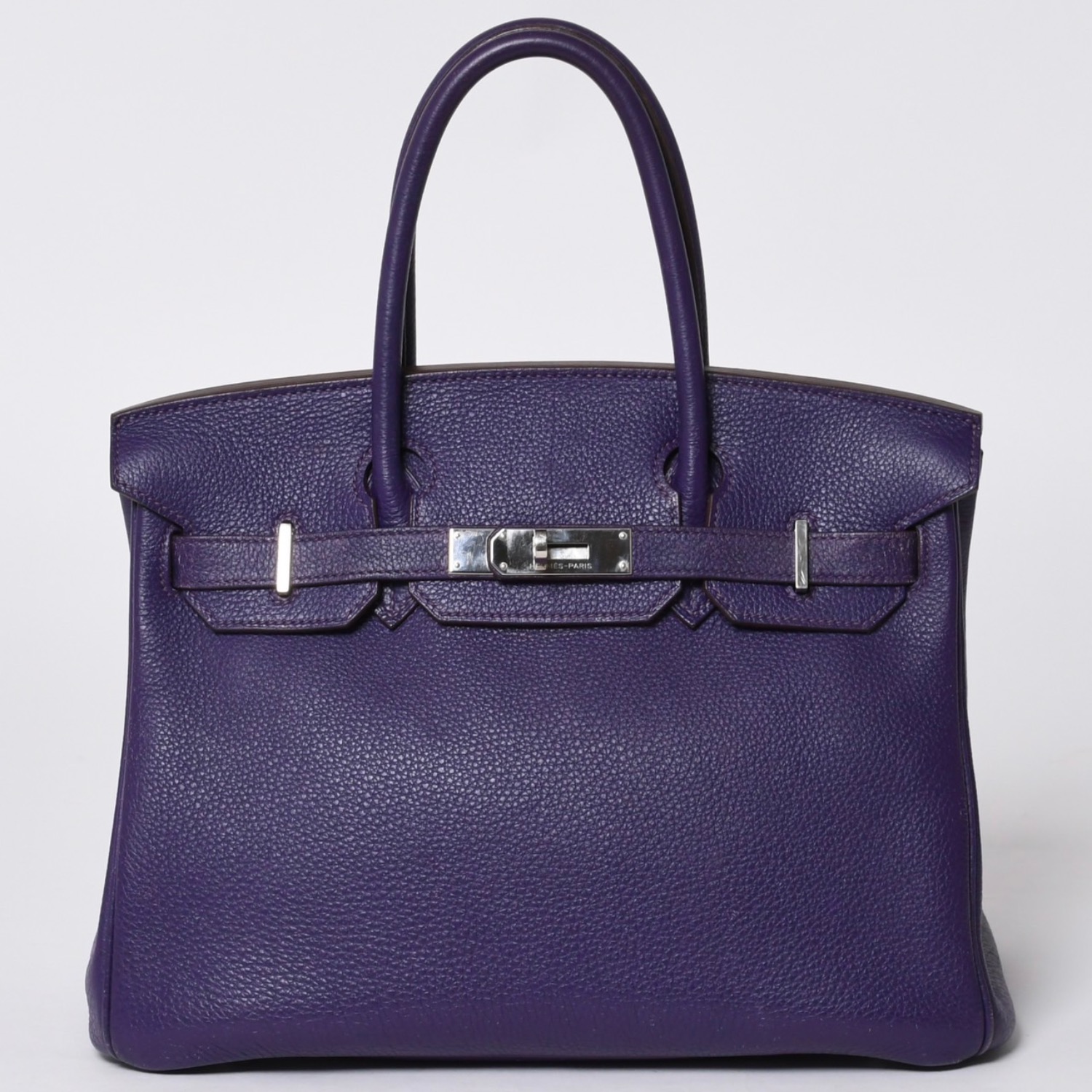 HERMES エルメス バーキン30 ハンドバッグ トゴ アイリス パープル シルバー金具 ?N刻印 美品 中古 4a001125|Warashibe_Casanova