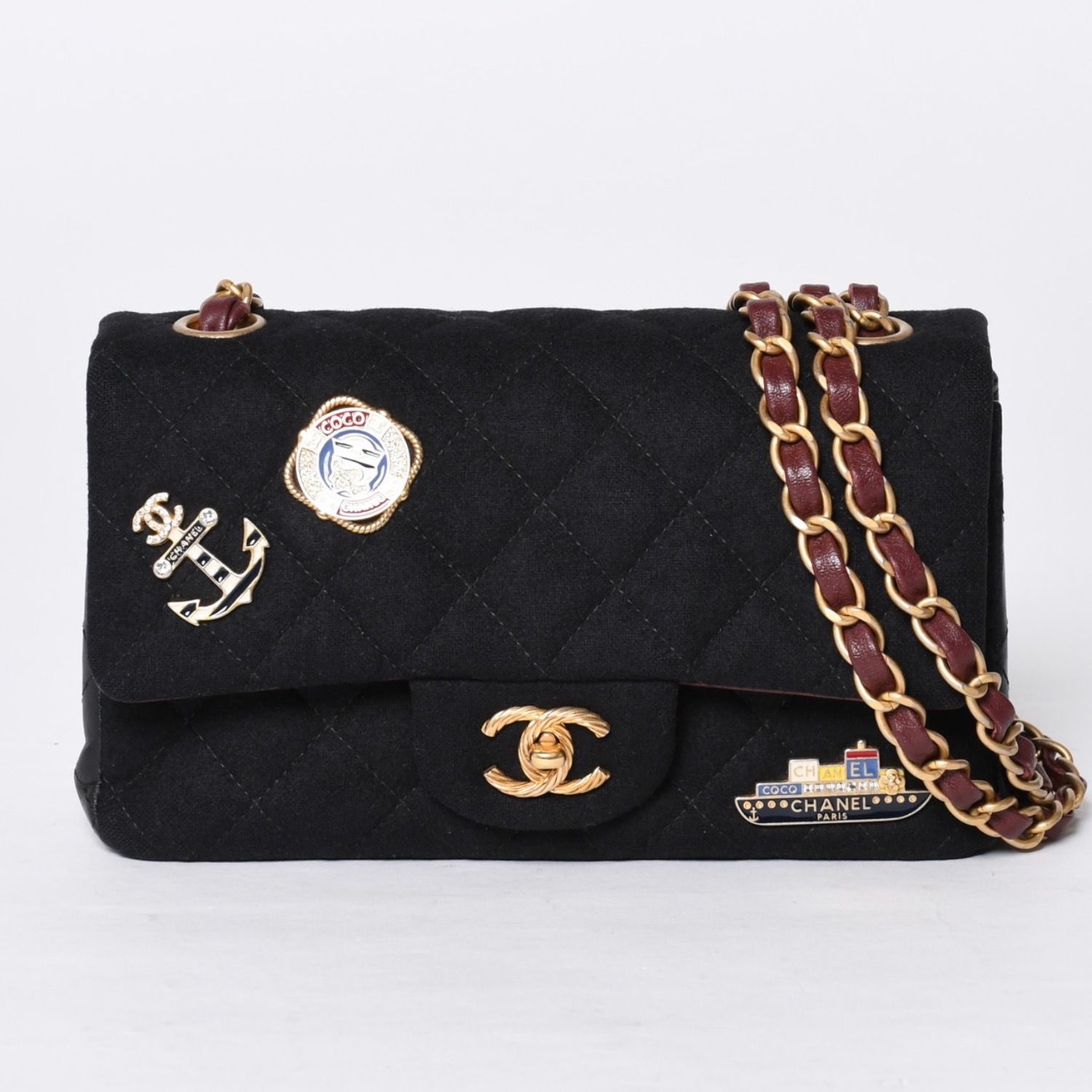 極美品 CHANEL シャネル ミニマトラッセ20 Sフラップ Sチェーンショルダーバッグ 26番台 ココマーク メティエダールコレクション 中古 4a000928|Warashibe_Casanova
