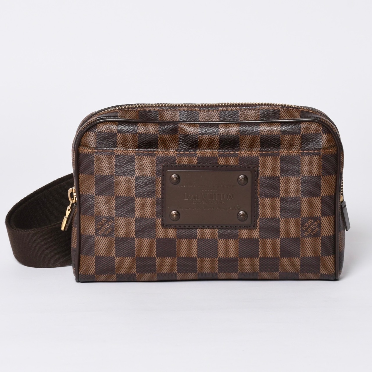 LOUIS VUITTON ルイヴィトン ダミエ バムバッグブルックリン N41101 CA2190 ブラウン 美品 中古 4a000936｜Warashibe_Casanova