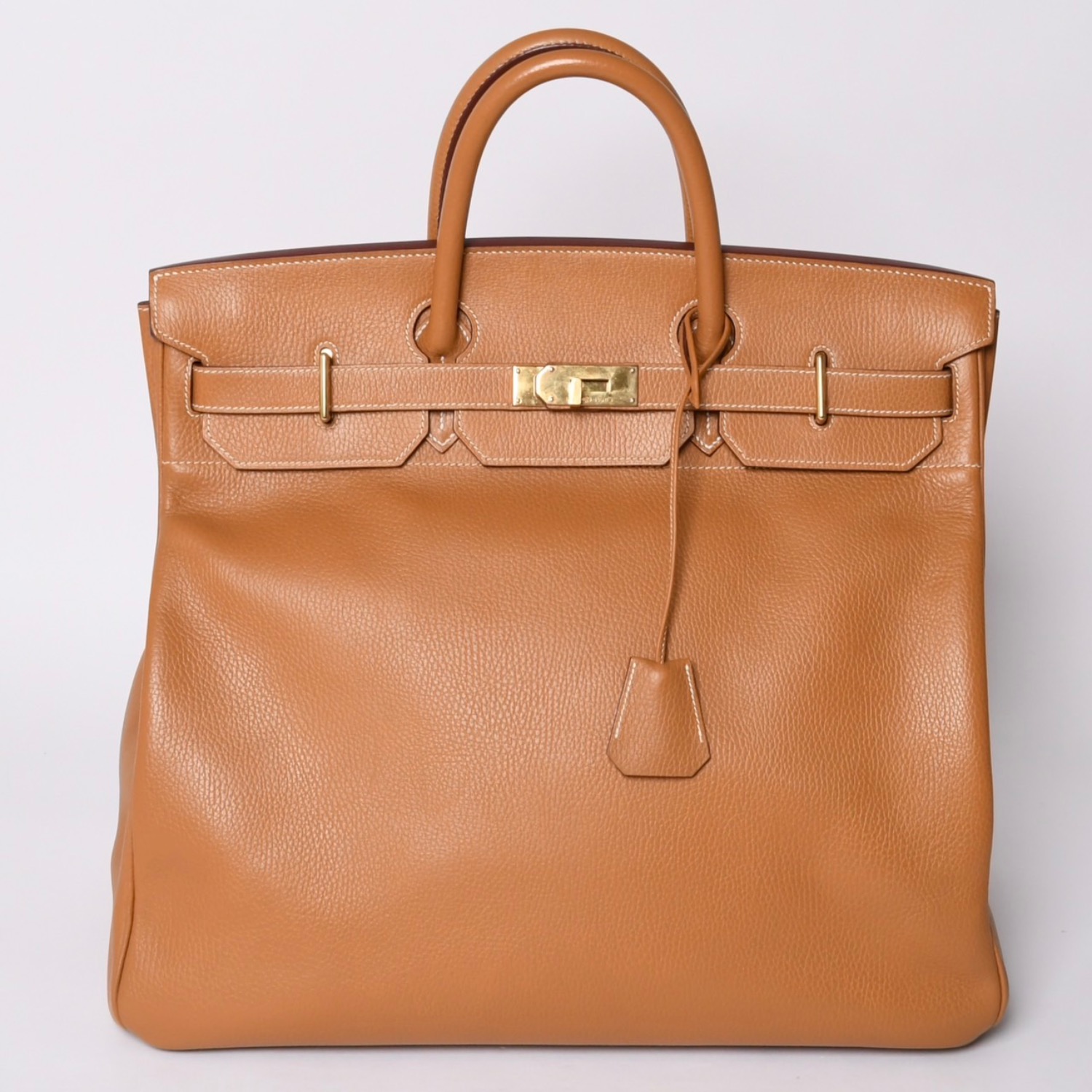 極美品 HERMES エルメス Haut a Courroies オータクロア45 ハンドバッグ アルデンヌ ナチュラル ゴールド金具 ○Z刻印 中古 4a001378｜Warashibe_Casanova