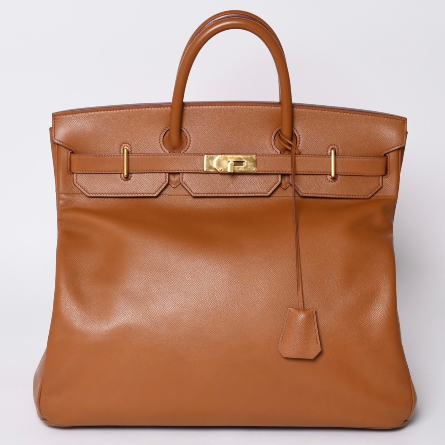 極美品 HERMES エルメス Haut a Courroies オータクロア45 ハンドバッグ ゴールド クシュベル ゴールド金具 ○Z刻印 中古 4a001376｜Warashibe_Casanova 770,000円