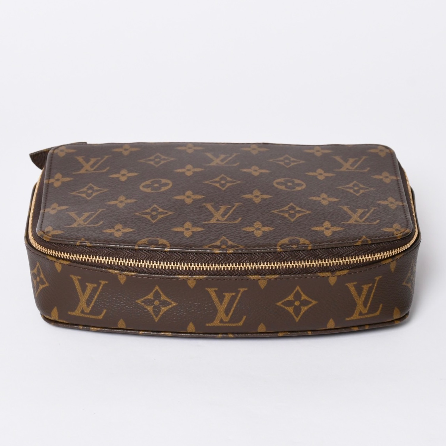 極美品 LOUISVUITTON ルイヴィトン モノグラム ポッシュ モンテカルロ アクセサリーケース M47350 ブラウン 中古 4a001586|Warashibe_Casanova