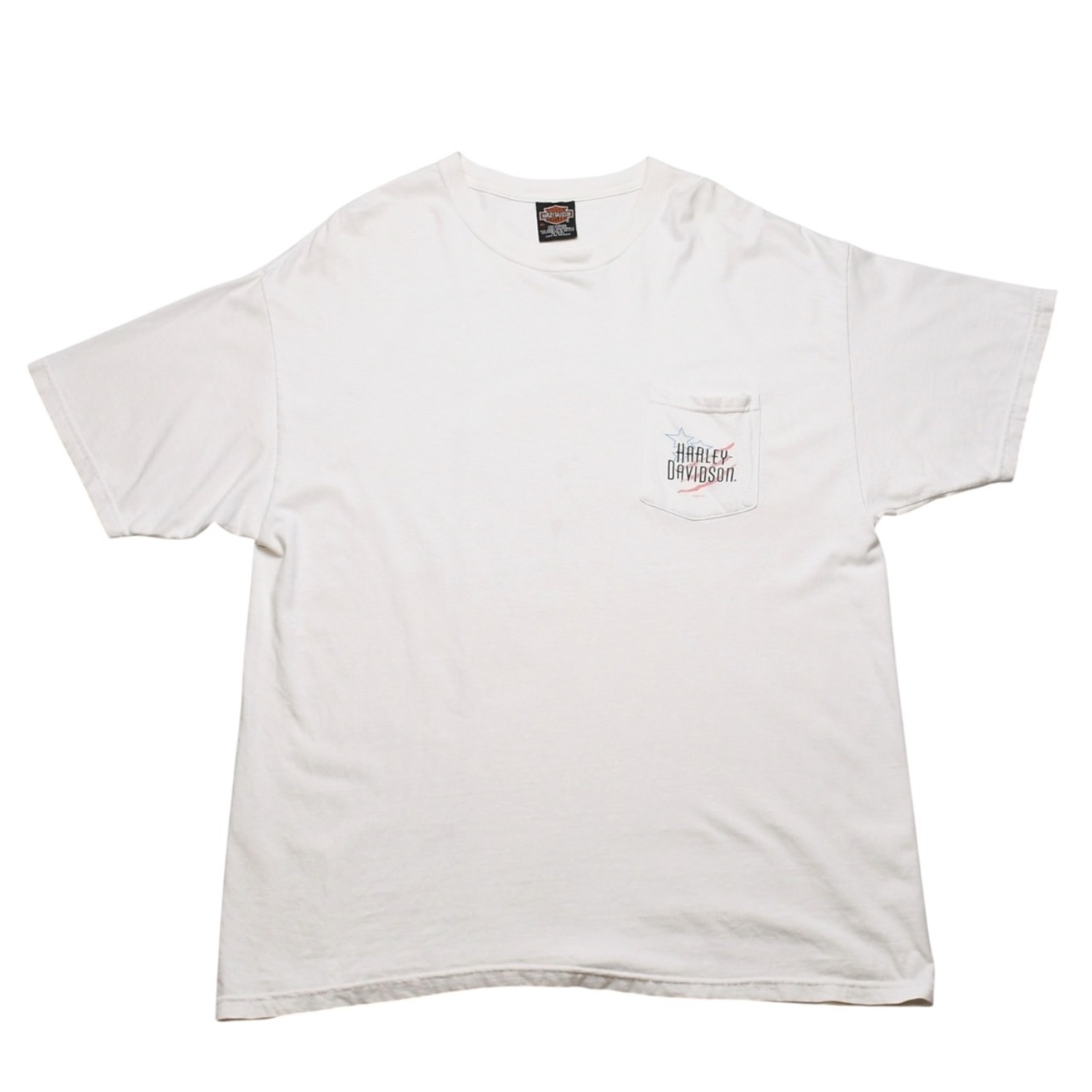 Harley Davidson ハーレーダビッドソン プリント Tシャツ 半袖 ホワイト レッド Daytona Beach, FL 美品 中古 4a002343｜Warashibe_Casanova