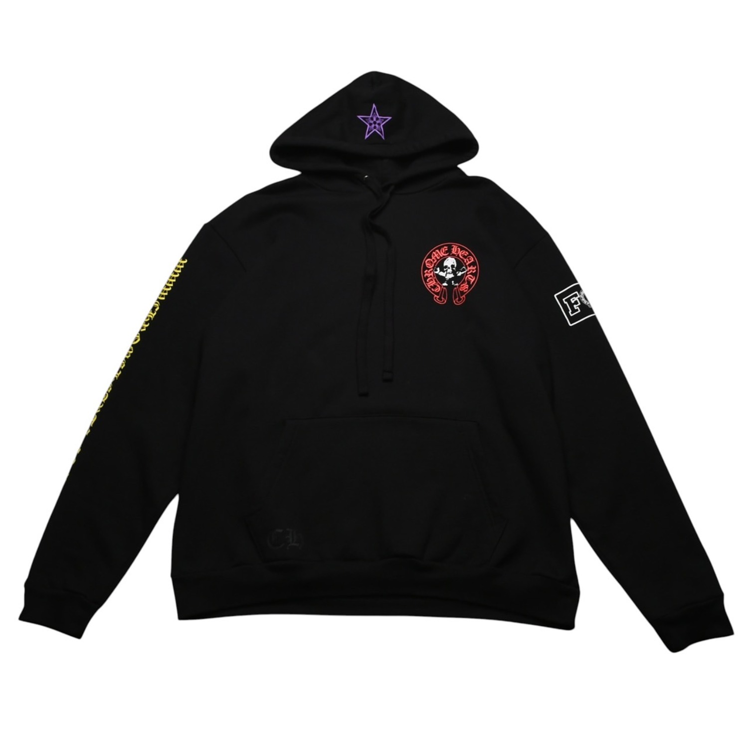 極美品 CHROME HEARTS クロムハーツ FOTI フォティ HARRIS TEETER ハリスティーター プルオーバーフーディー サイズXL ブラック 中古 4a002367|Warashibe_Casanova
