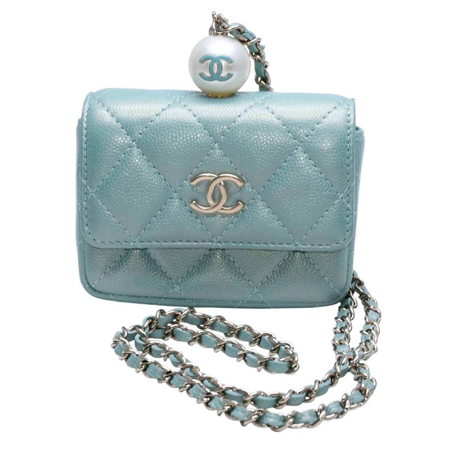 新品未使用 CHANEL シャネル 21SS マトラッセ チェーンフラップ コインパース 小銭入れ AP2119 31番台 ココマーク キャビアスキン 中古 4a002383|Warashibe_Casanova