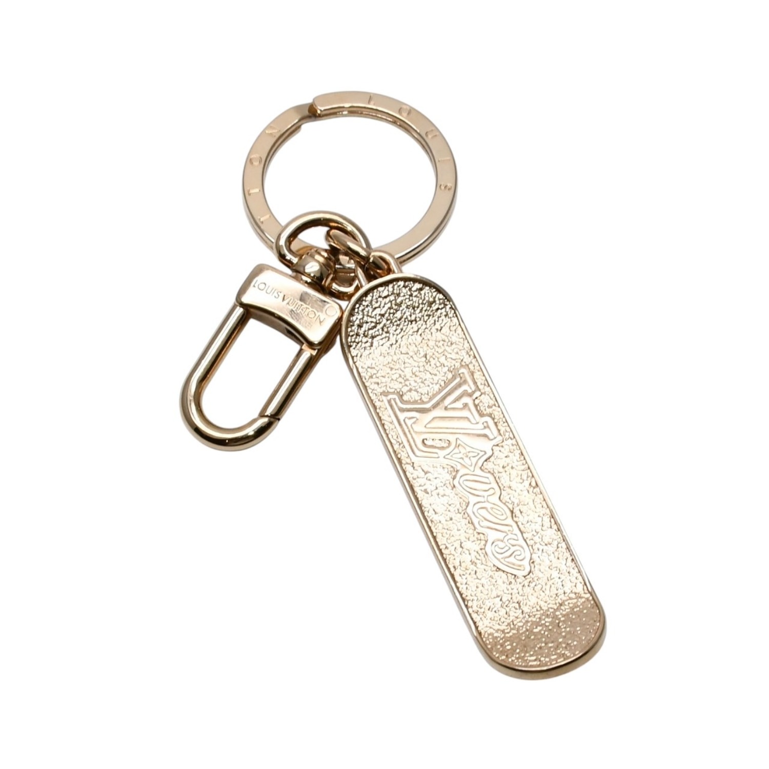 LOUIS VUITTON ルイヴィトン キーホルダー LV スケートボード M02187 Pharrell Williams モノグラム ゴールド 美品 中古 4a002757｜Warashibe_Casanova