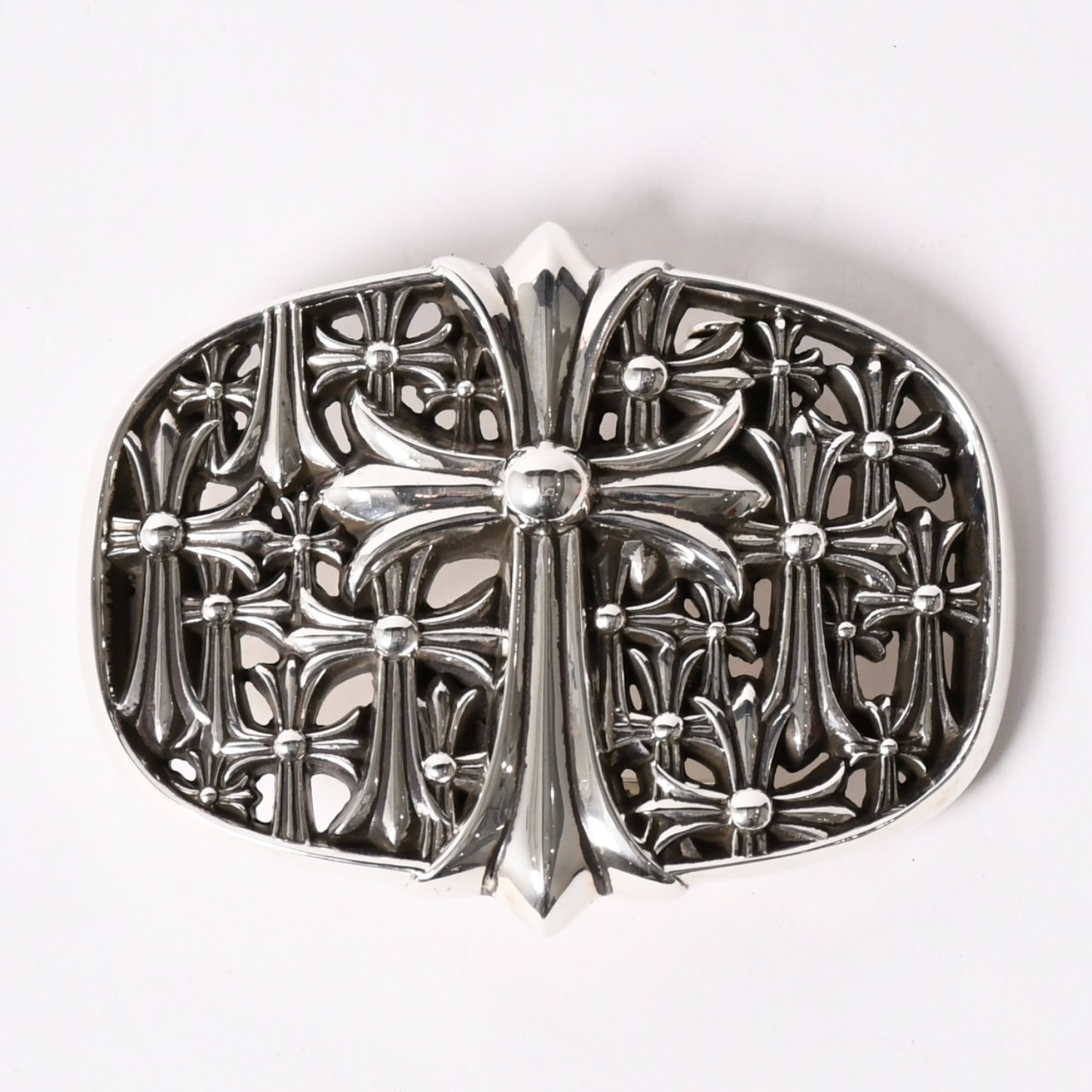 新品同様 CHROME HEARTS クロムハーツ BUCKL CEMETERY 1.5 セメタリークロスバックル 重量約254.1g 2003/.925刻印 シルバー925 中古 4a003057|Warashibe_Casanova