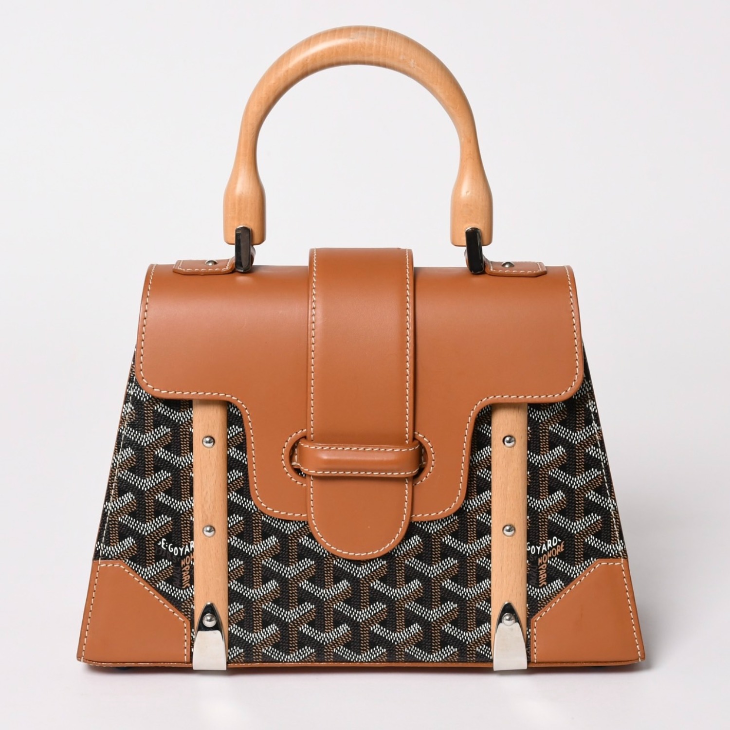 新品同様 Goyard ゴヤールサイゴンPM 2WAYショルダーバッグ ハンドバッグ ゴヤールディンキャンバス ブラウン ウッド 4a003083｜Warashibe_Casanova 247,500円