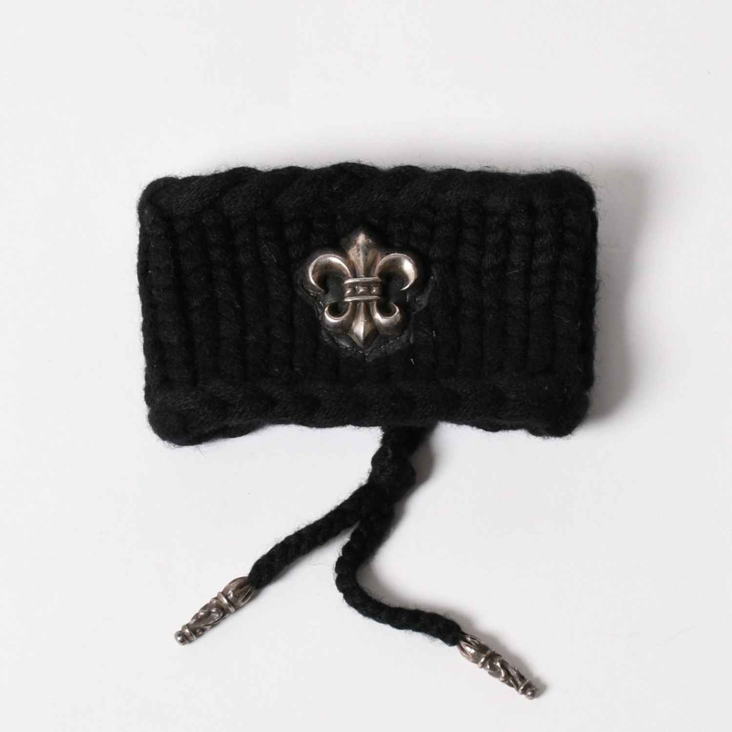 極美品 CHROME HEARTS クロムハーツ BSフレア リストバンド ホースシュー SV925 ブラック 中古 4a003336｜Warashibe_Casanova