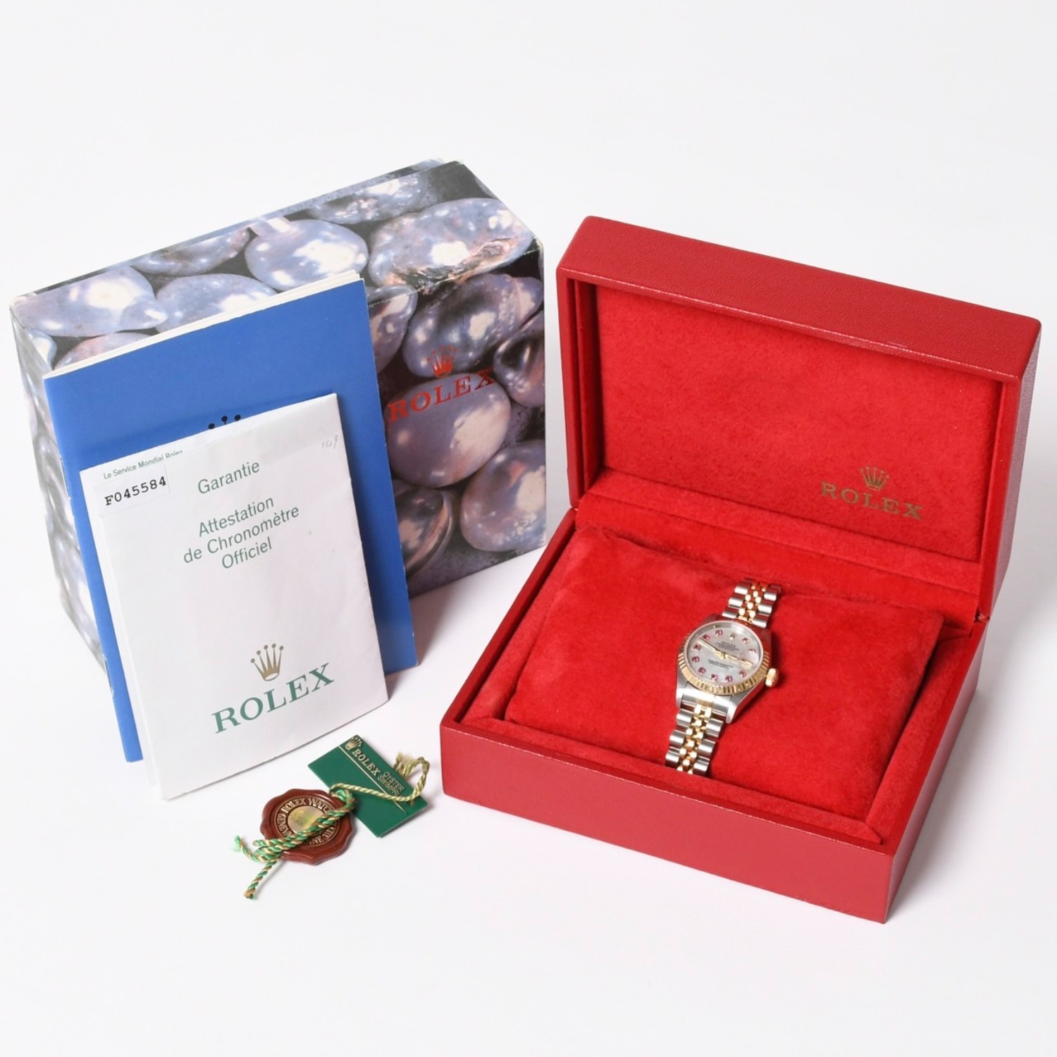 極美品 ROLEX ロレックス Datejust デイトジャスト 26mm 腕時計 79173NGR 重量57.63g 自動巻 SS/18KYG ルビー 白蝶貝文字盤 中古 4a003446|Warashibe_Casanova