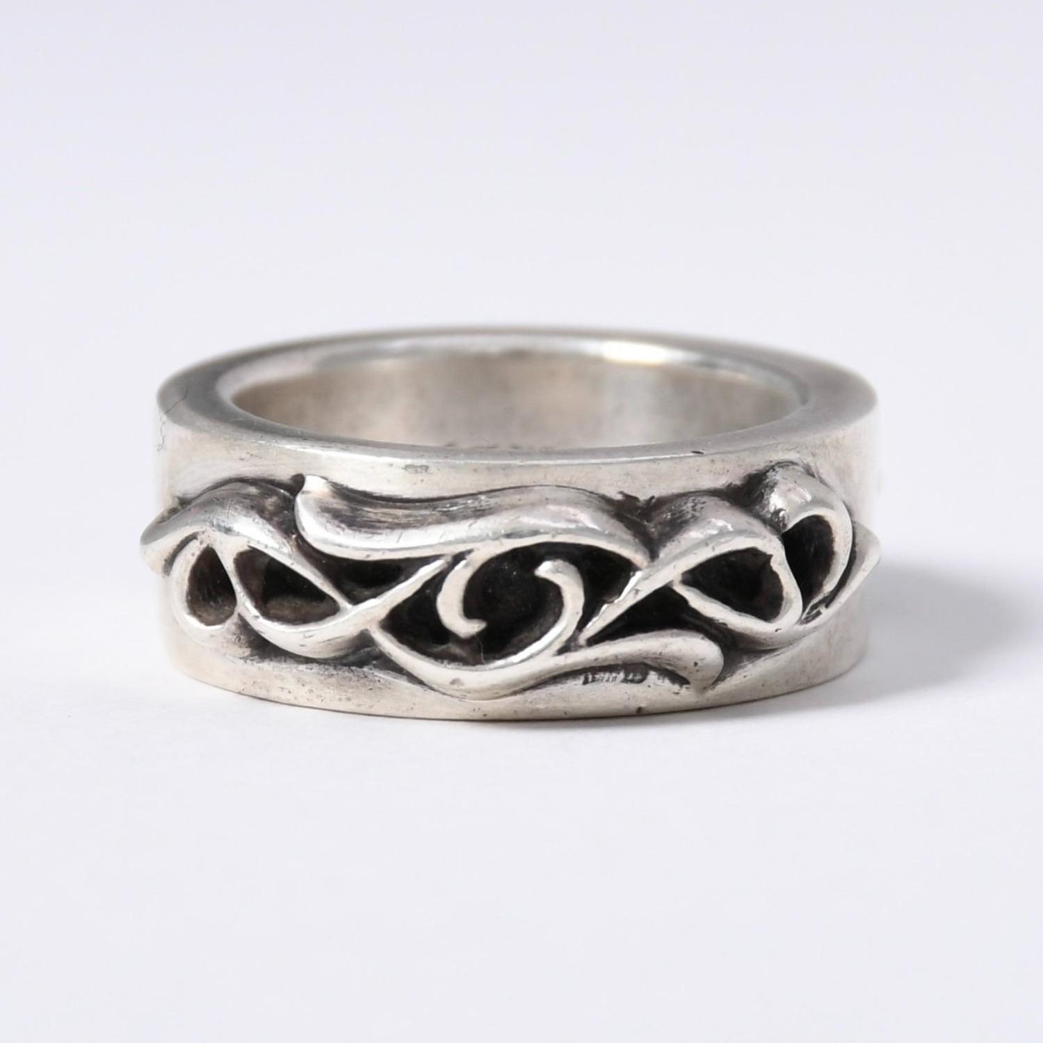 CHROME HEARTS クロムハーツ ダブルナローヴァインバンド リング サイズ14号 重量16.6g シルバー925 2000/.925刻印 美品 中古 4a003799｜Warashibe_Casanova