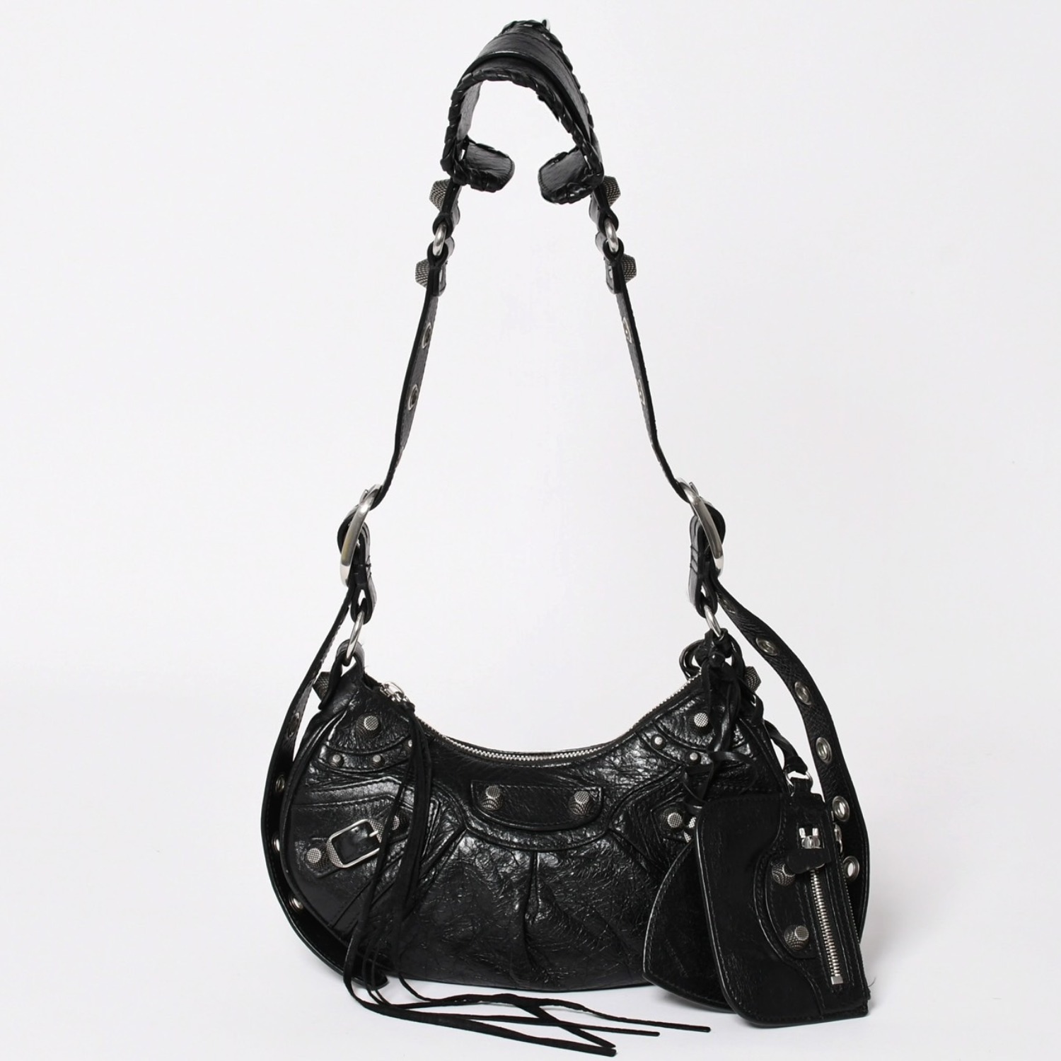 極美品 BALENCIAGA バレンシアガ ショルダーバッグ Le cagole ルカゴール ブラック 671309 中古 4a003814｜Warashibe_Casanova