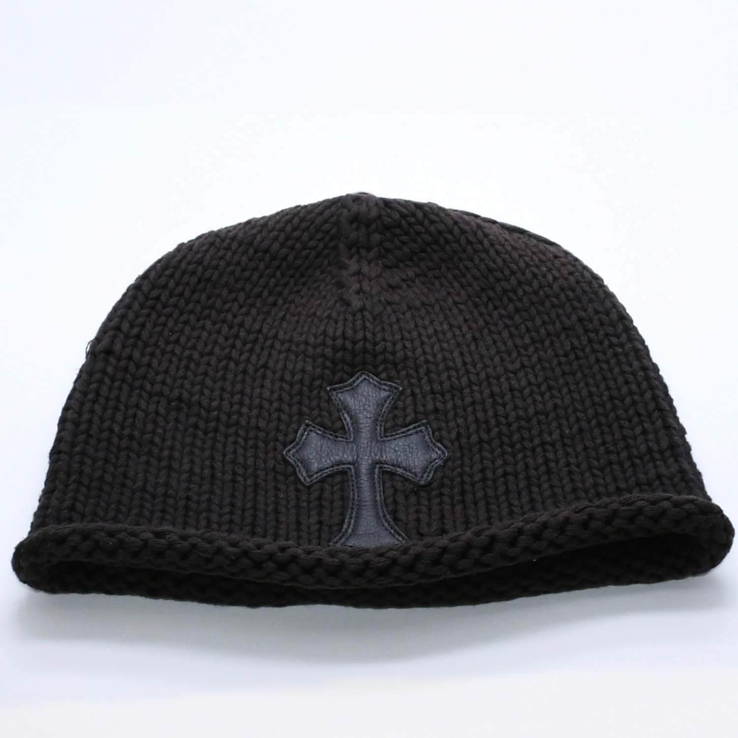 CHROME HEARTS クロムハーツ BEANIE CASH CH CROSS CHクロス ビーニー ニットキャップ 初期モデル クロスパッチ カシミヤ シルバー925 美品 中古 4a003867｜Warashibe_Casanova