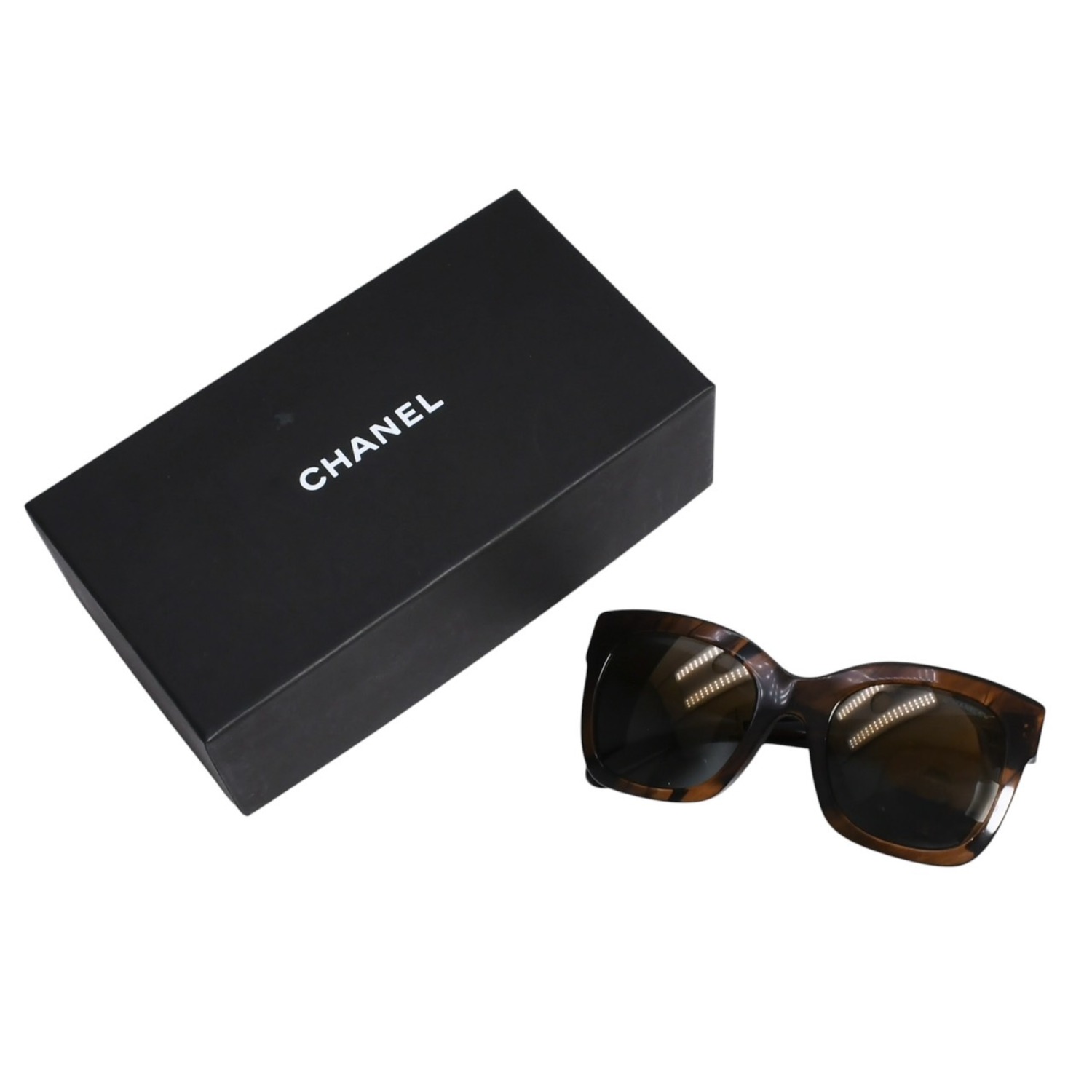 CHANEL シャネル サングラス アイウェア 5357-A c.1569/Y9 サイズ53□23 140 ココマーク ブラウン 美品 中古 4a003738｜Warashibe_Casanova