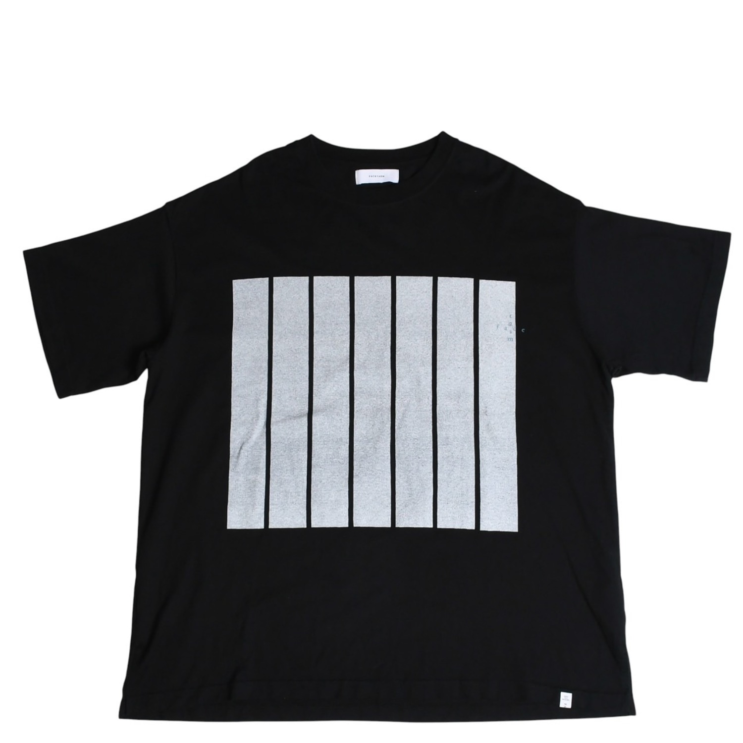 FACETASM ファセッタズム 7 BARS TEE 半袖Tシャツ SR-TEE-U10 カットソー ブラックフラッグ ブラック 5サイズ ビックシルエット スリット 美品 中古 4a003420|Warashibe_Casanova