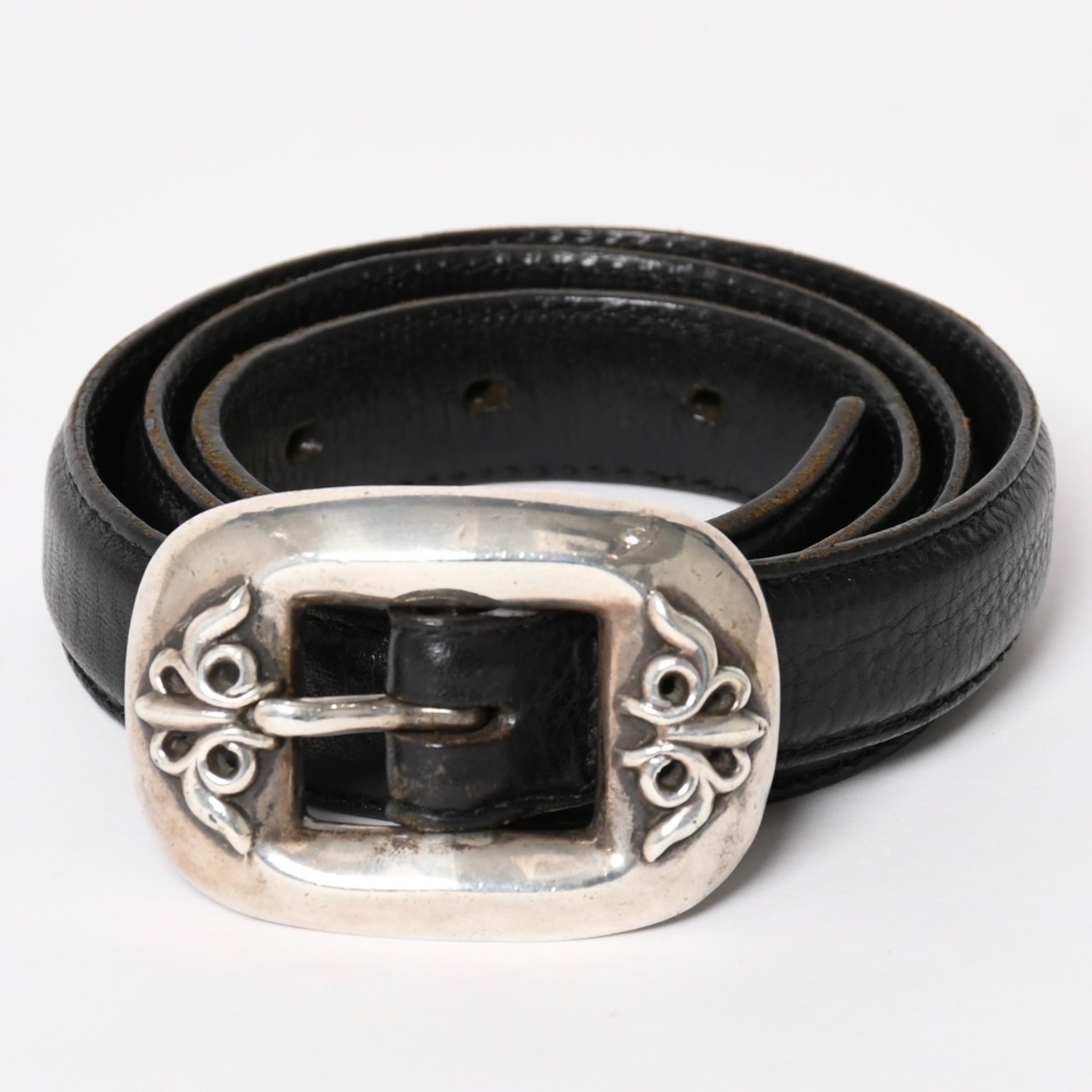 CHROME HEARTS クロムハーツ 1インチ クラシック ベルト ガンスリンガー サイズ28 スターリングシルバー 美品 中古 4a004101｜Warashibe_Casanova
