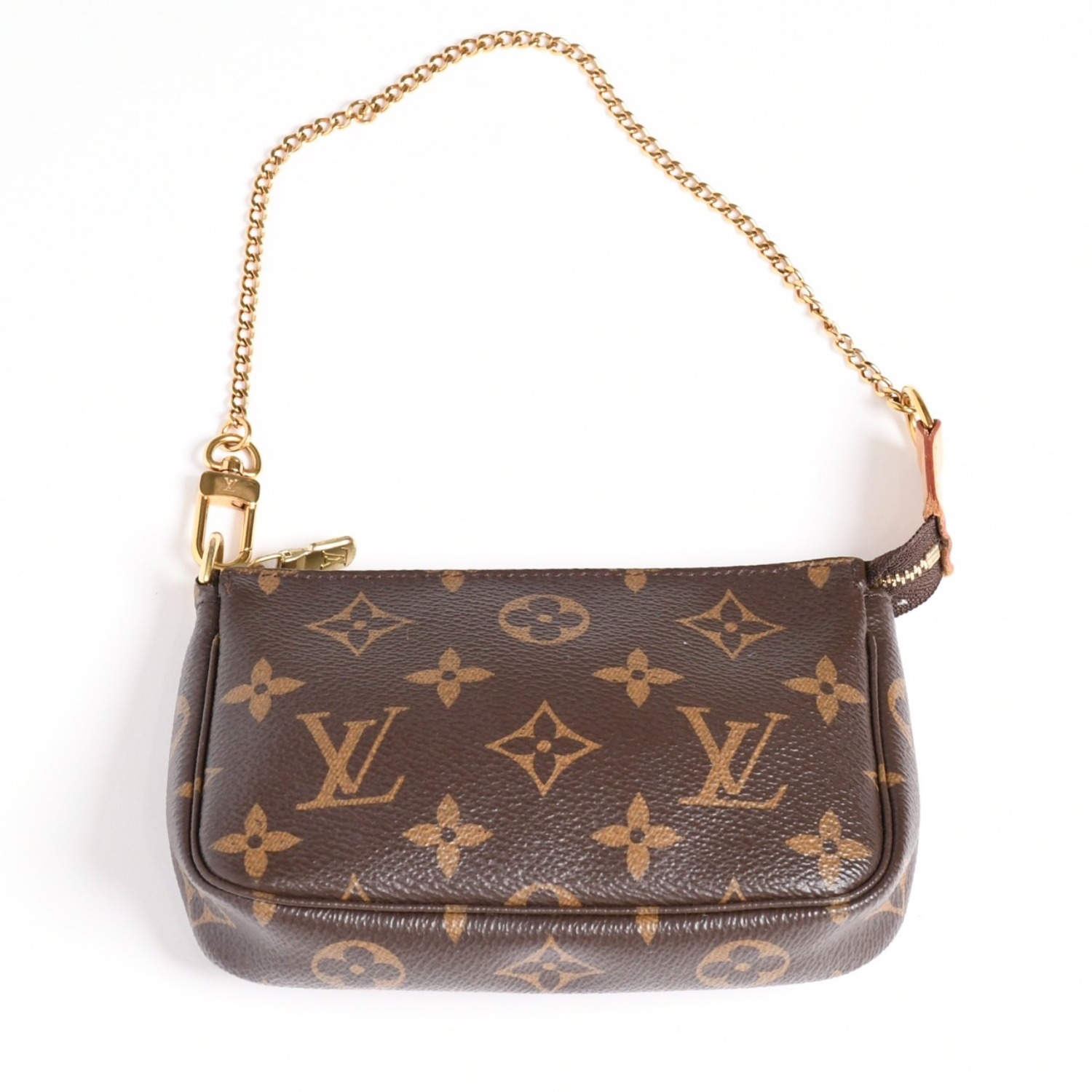 極美品 LOUIS VUITTON ルイヴィトン モノグラム ミニポシェット アクセソワール アクセサリーポーチ M58009 ブラウン 中古 4a004208｜Warashibe_Casanova