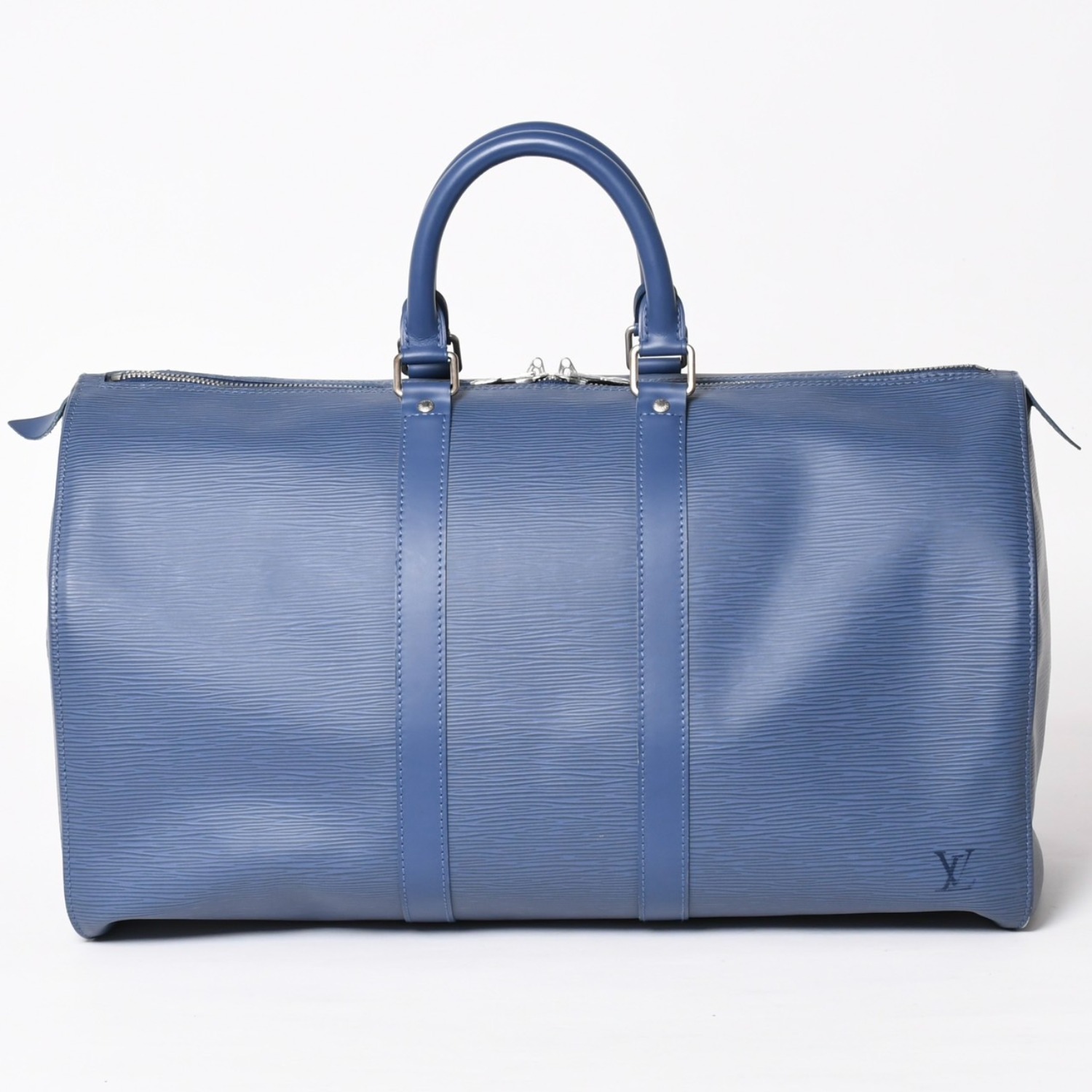 極美品 LOUIS VUITTON ルイヴィトン ボストンバッグ キーポル45 エピ M5906G ミルティーユ シルバー金具 中古 4a004203｜Warashibe_Casanova