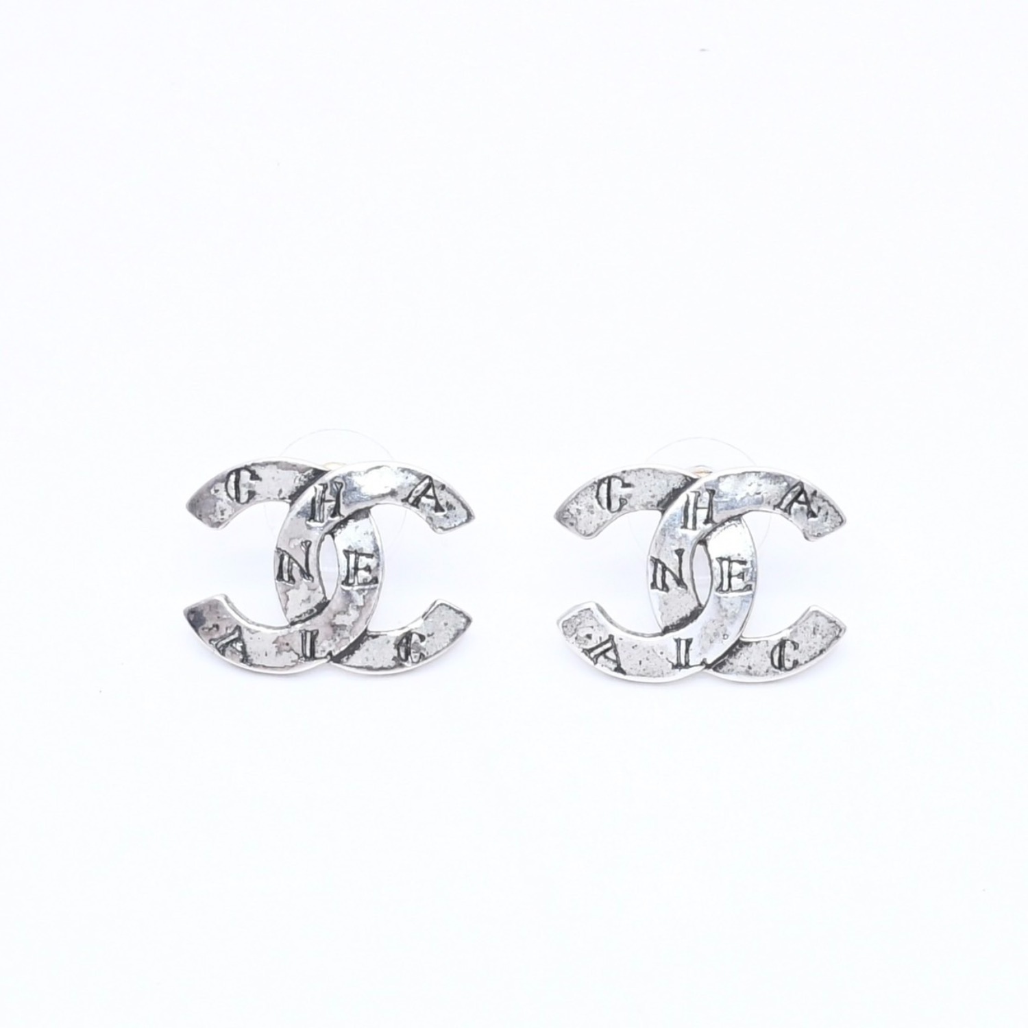 CHANEL シャネル ココマーク カンボンライン シルバー ピアス イヤリング ヴィンテージ 重量約4.03g 美品 中古 4c067077｜Warashibe_Casanova