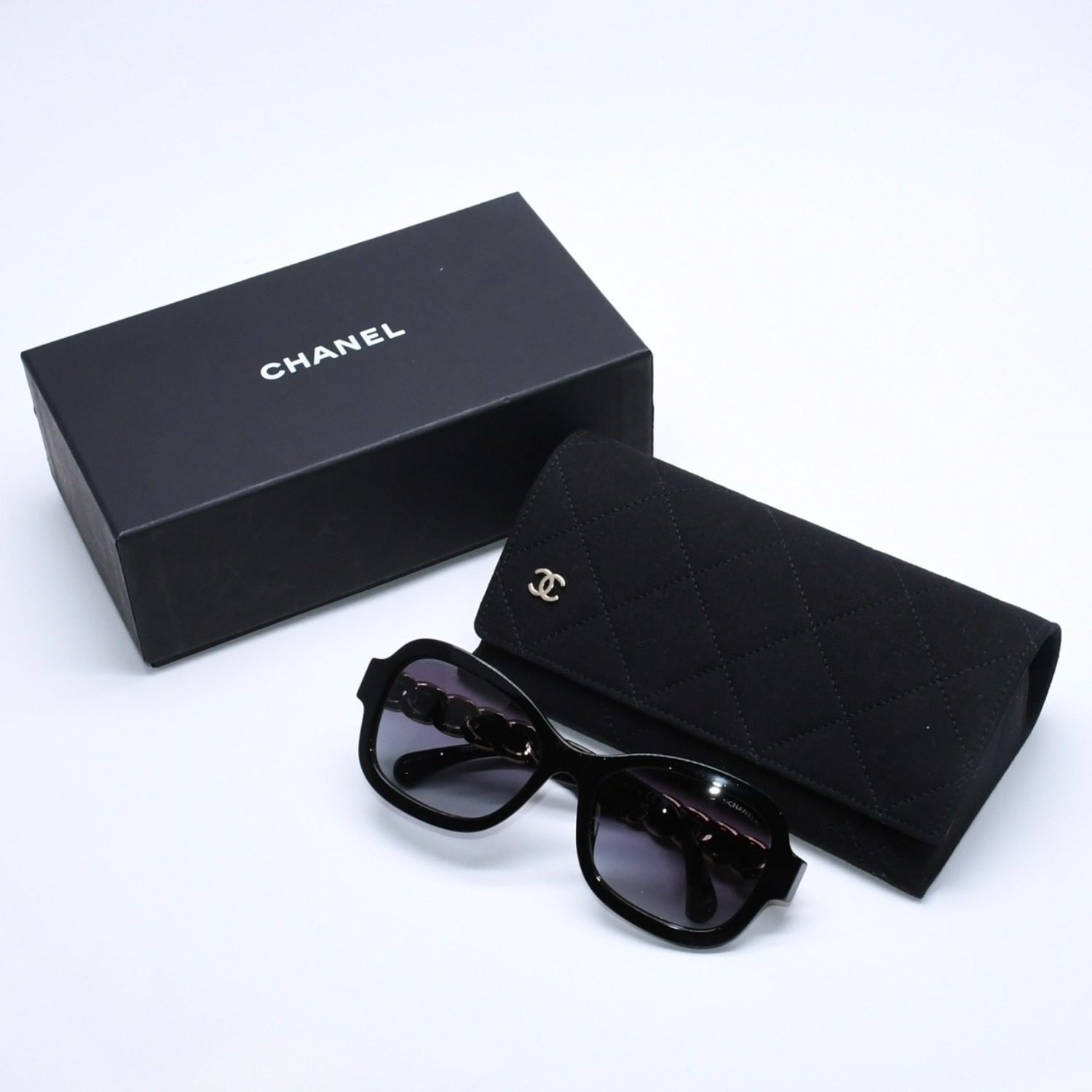 極美品 CHANEL シャネル サングラス アイウェア ココマーク 5465-Q-A c.622/S6 サイズ55□18 140 ブラウン 中古 4a004476｜Warashibe_Casanova