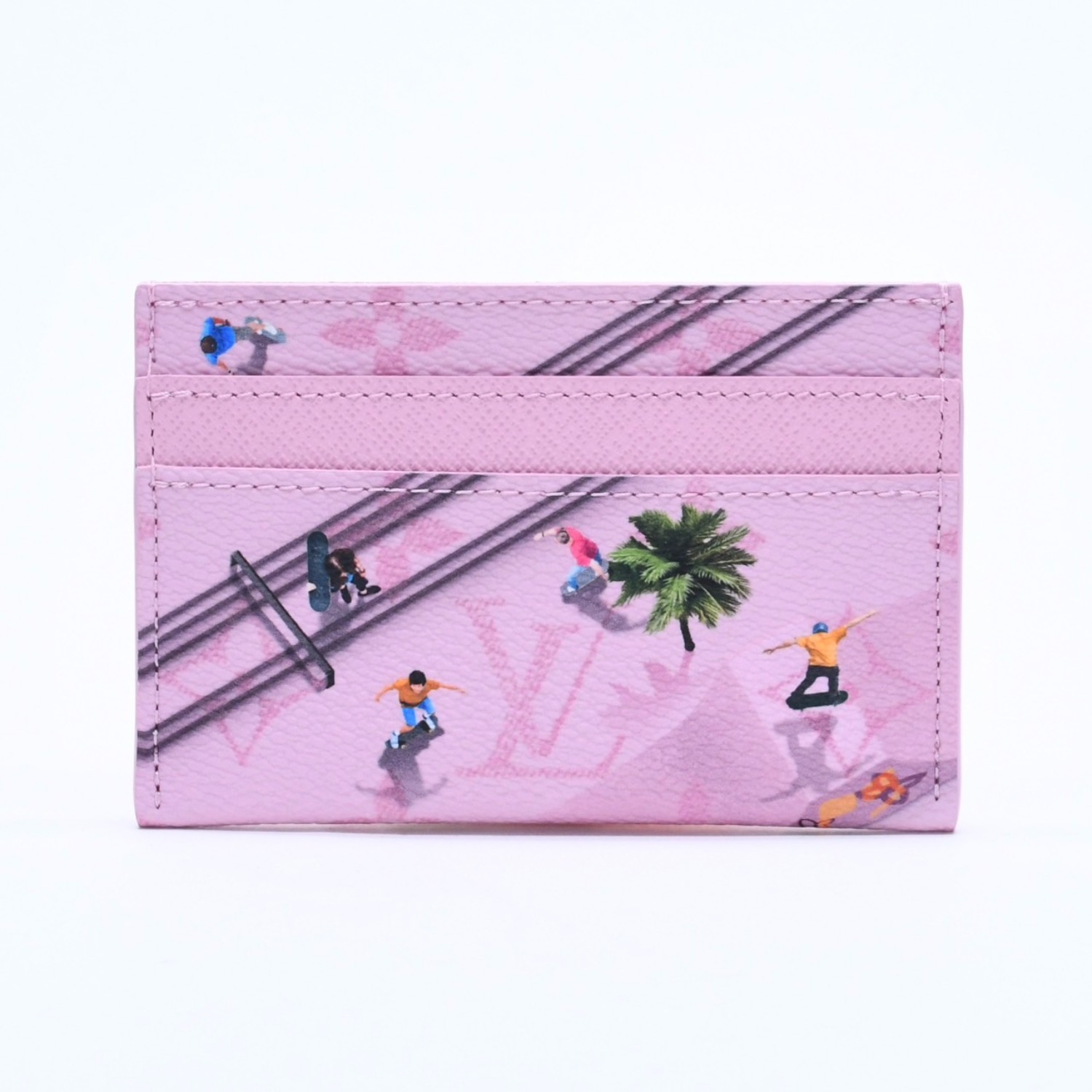 新品未使用品 LOUIS VUITTON ルイヴィトン ポルト カルト ダブル カードケース M26803 モノグラムキャンバス スケート ベビーピンク 中古 4a004752｜Warashibe_Casanova