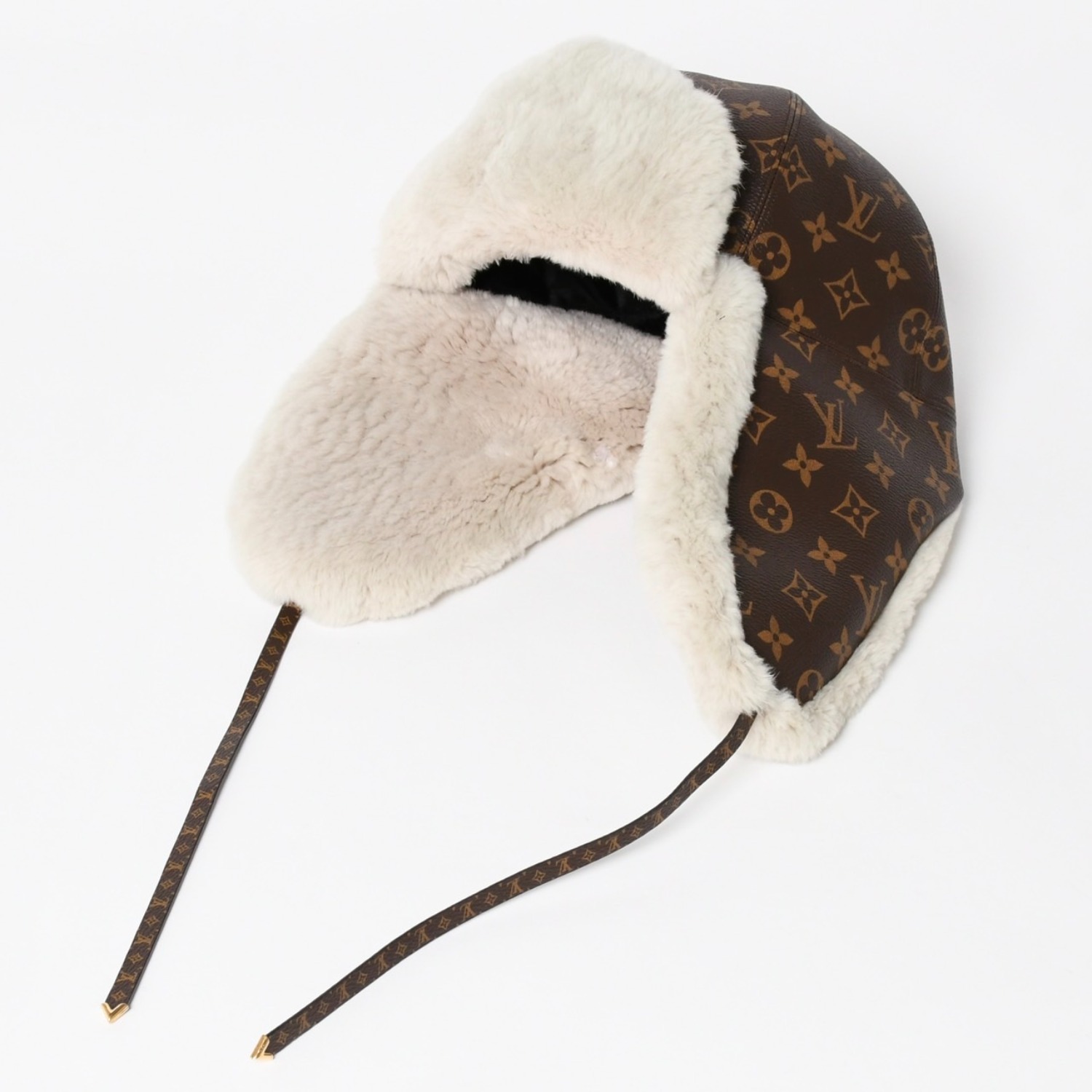 新品未使用 LOUIS VUITTON ルイヴィトン フライトキャップ パイロットキャップ M70739 ブラウン ビーバー 中古 4a004768|Warashibe_Casanova