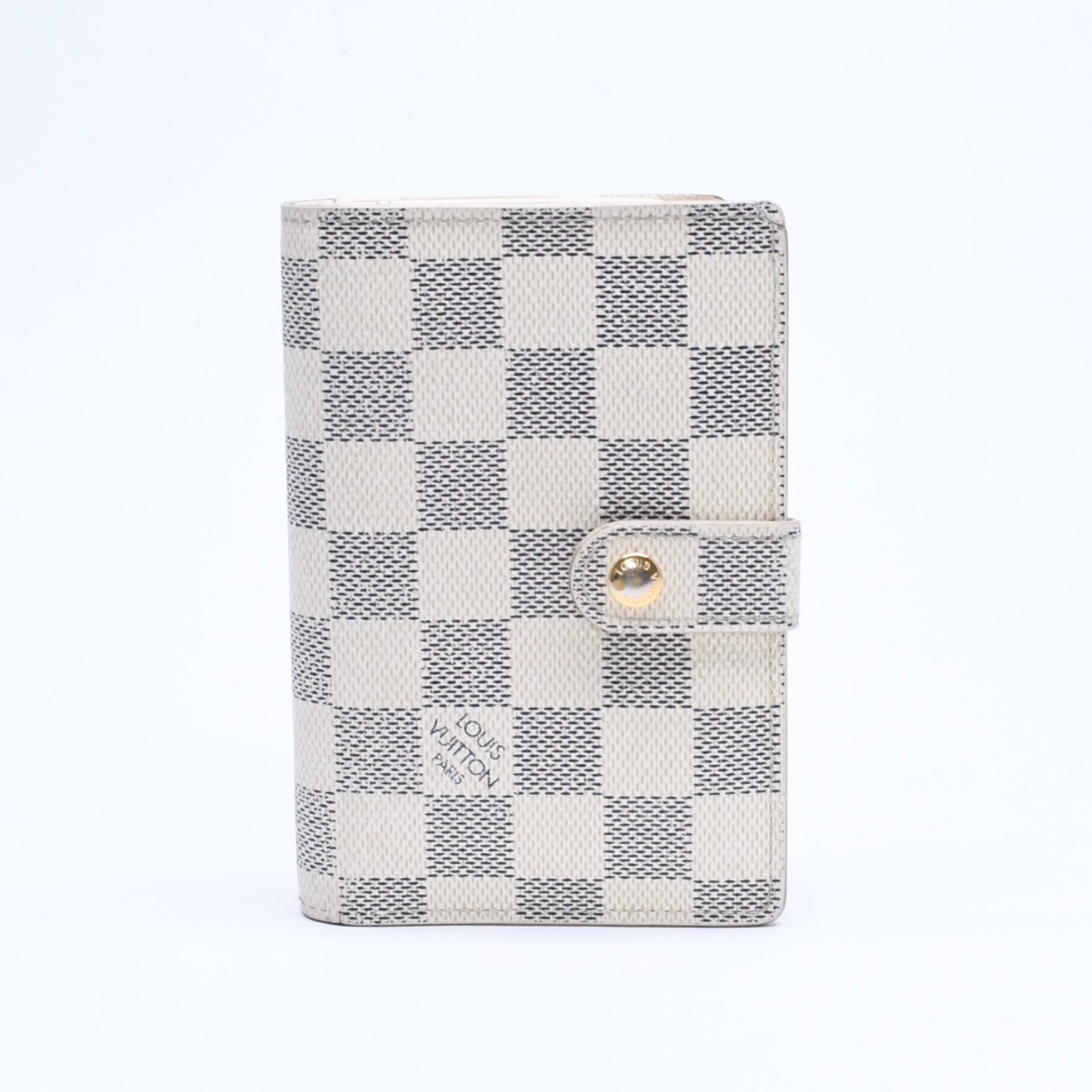 LOUIS VUITTON ルイヴィトン 2つ折り財布 ダミエ・アズール ポルトフォイユ・ヴィエノワ N61676 ホワイト ネイビー ゴールド金具 美品 中古 4a005054｜Warashibe_Casanova