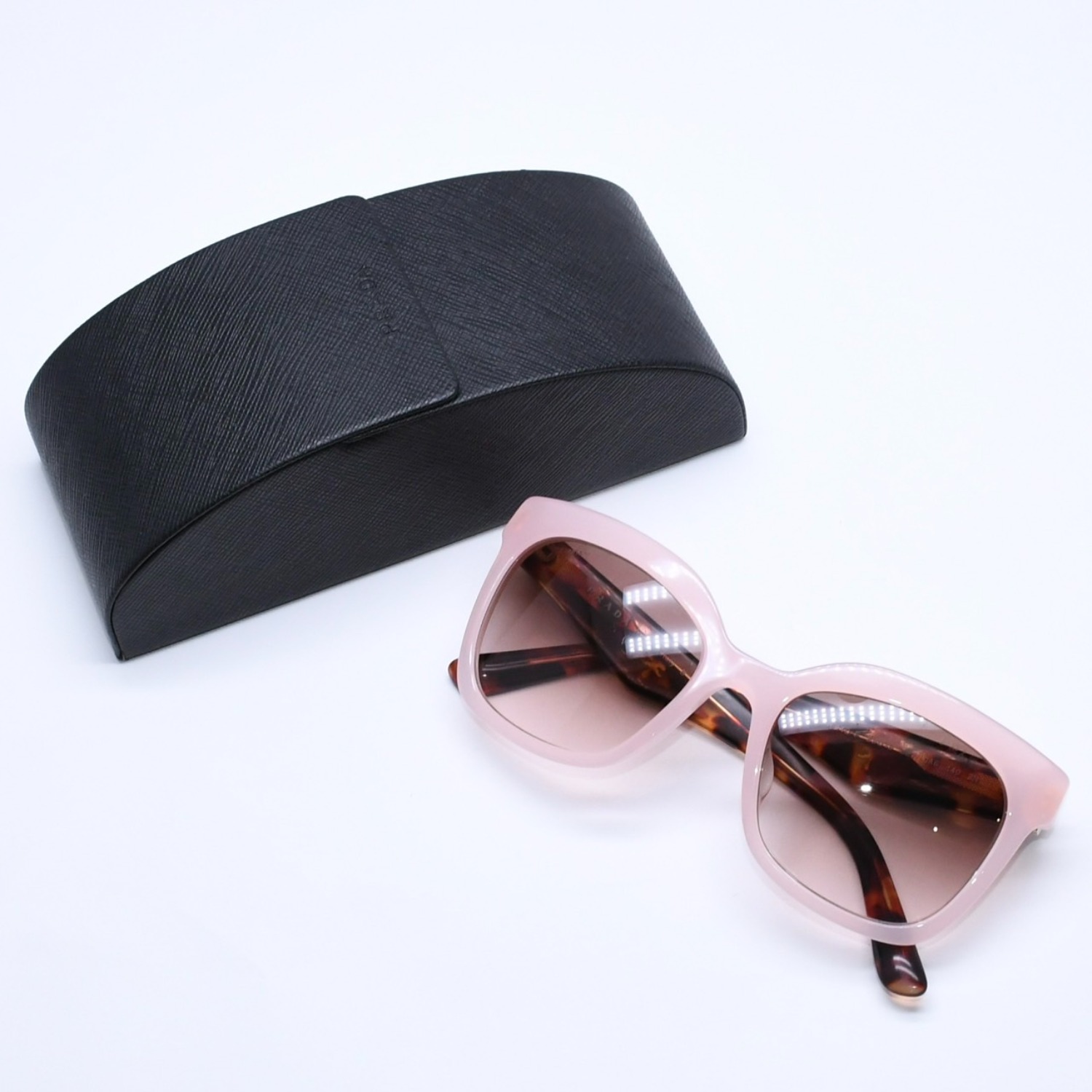 PRADA プラダ サングラス アイウェア SPR24Q-F UEW-0A6 サイズ53□19 140 べっ甲カラー ピンク 美品 中古 4a005167｜Warashibe_Casanova 23,760円
