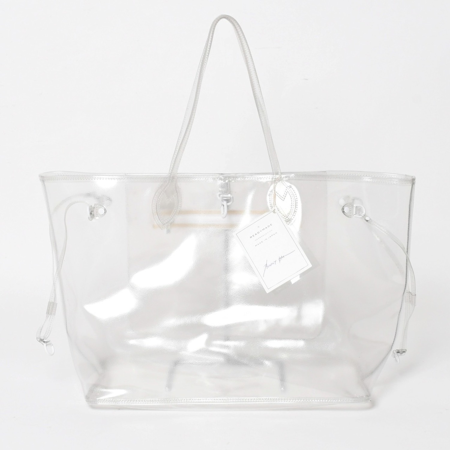 新品未使用品 READY MADE レディメイド ポリエステルPVCクリアバッグ 日本製 クリア ポリエステル 中古 4a005221｜Warashibe_Casanova