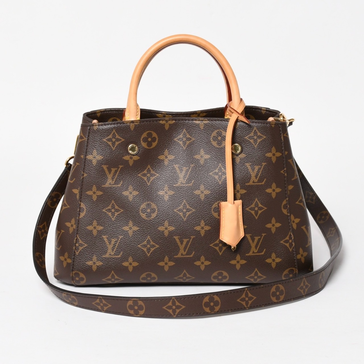極美品 LOUIS VUITTON ルイヴィトン モンテーニュMM モノグラム ハンドバッグ M41056 ブラウン 中古 4a005309｜Warashibe_Casanova