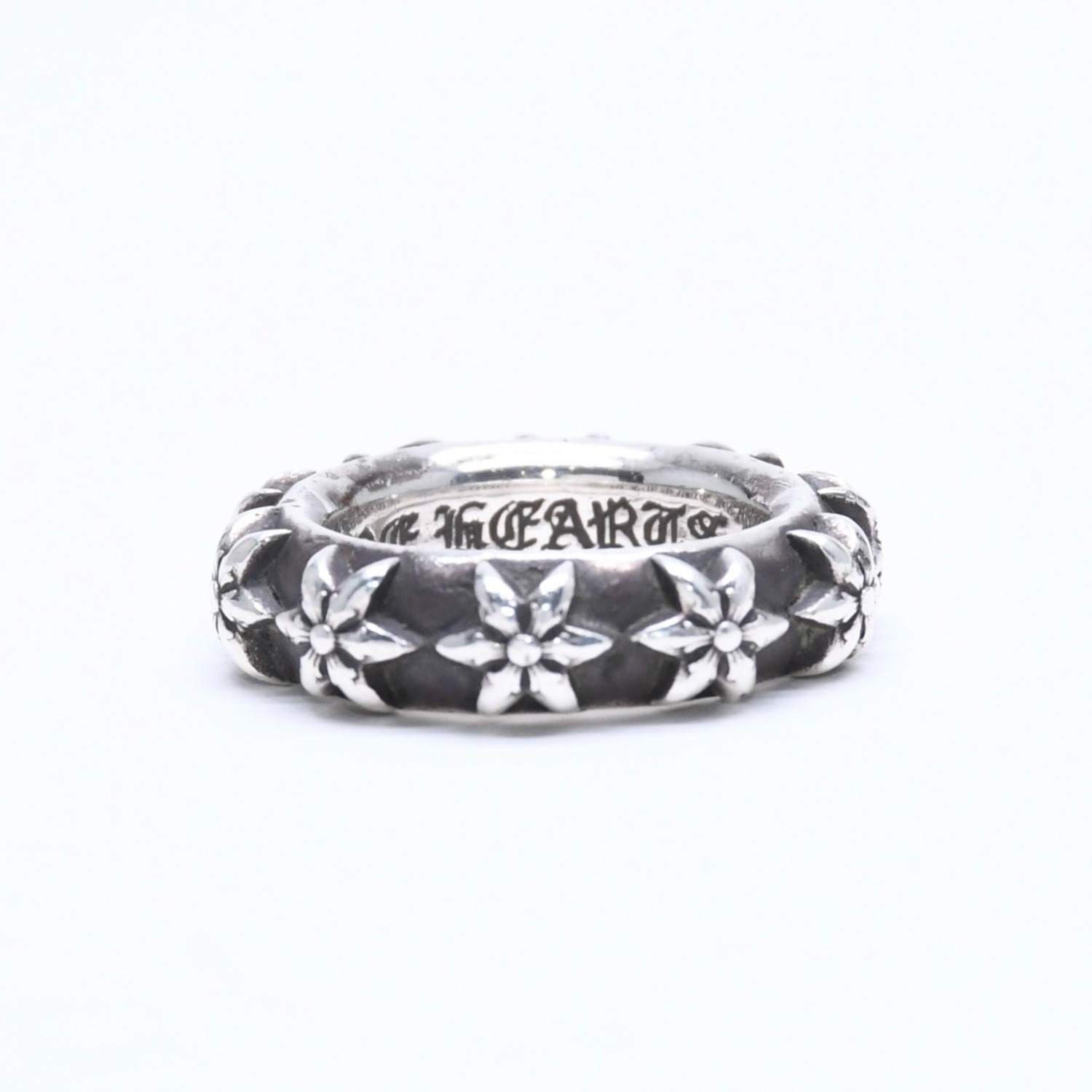 CHROME HEARTS クロムハーツ STAR BAND RING スター バンドリング 重量約10.89g サイズ9号 シルバー925 美品 中古 4a005570｜Warashibe_Casanova