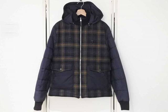 開店祝い Used 中古 送料無料 新同 Louis Vuitton ルイヴィトン 16年 コート ダウンジャケット ブルゾン ウール チェック柄 メンズ 50 新品同様 Rcp 中古 Warashibe 公式 Erieshoresag Org
