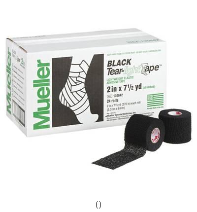 ミューラー Ｍｕｅｌｌｅｒ ティアライトテープブラック24ケ／セット販売 数量24 130642 ボディケアテーピング｜ワラトクブーショップ
