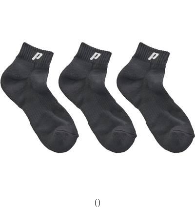 プリンス Ｐｒｉｎｃｅ メンズショート3PセットBLK／セット販売 数量25 PS209S テニスソックス｜ワラトクブーショップ