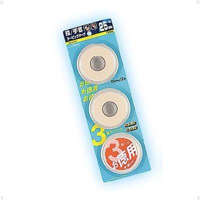 インプラス IMPLUS ホワイトテープ 25MM 3ケ/セット販売 数量16 10030 用具 小物サポーター テーピングテーピング