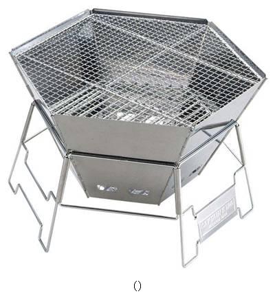 キャプテンスタッグ CAPTAIN STAG ヘキサステンレスファイアグリル M6500 アウトドアネンリョウ・カキ｜ワラトクブーショップ 7,963円