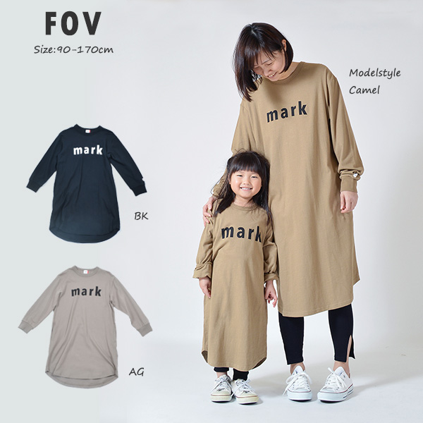 楽天市場 40 Offセール 19秋冬新作 Mark L S ワンピース Fov フォブ 子供服 キッズ ジュニア 女の子 親子コーデ 長袖tシャツワンピ ロゴtワンピース 人気 新着商品 定番カラー 90cm 100cm 110cm 1cm 130cm 140cm Warawa ワラワ